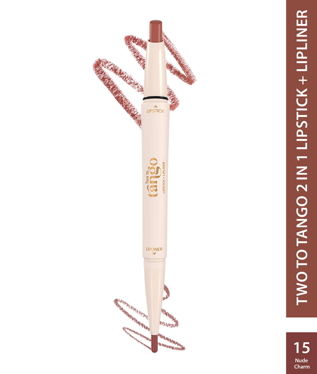 Glam21 Two To Tango Lipstick+Lipliner Duo | Smudgeproof Non-Transfer Matte Finish Coffee Cream, 0.65 G