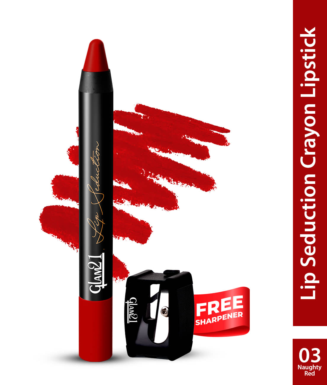 Glam21 Lip Seduction Non- Transfer Crayon Lipstick With Creamy Matte Formula 2.8gm Light Maroon-04
