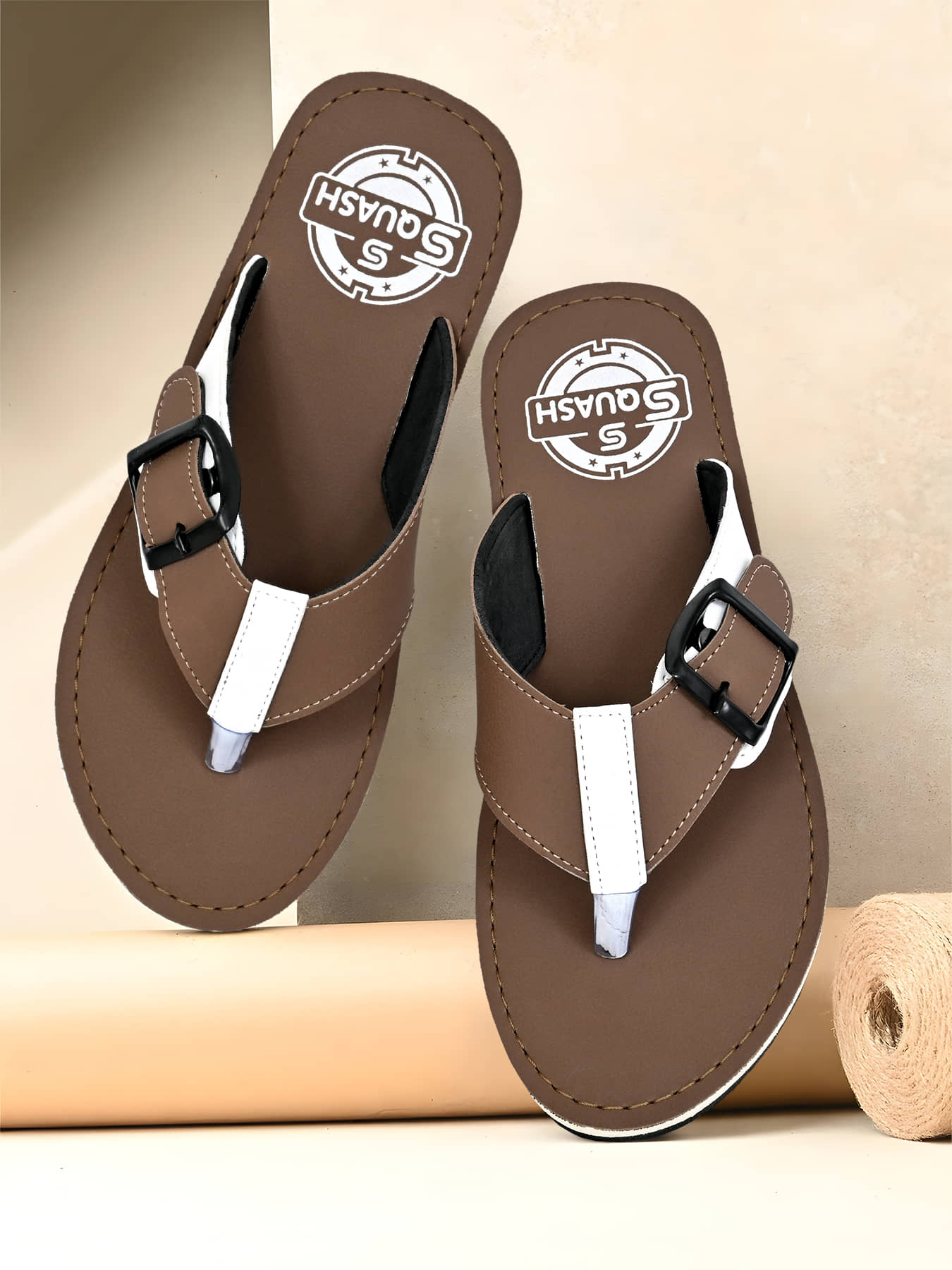 Squash Brown Men's Thong Flip Flop