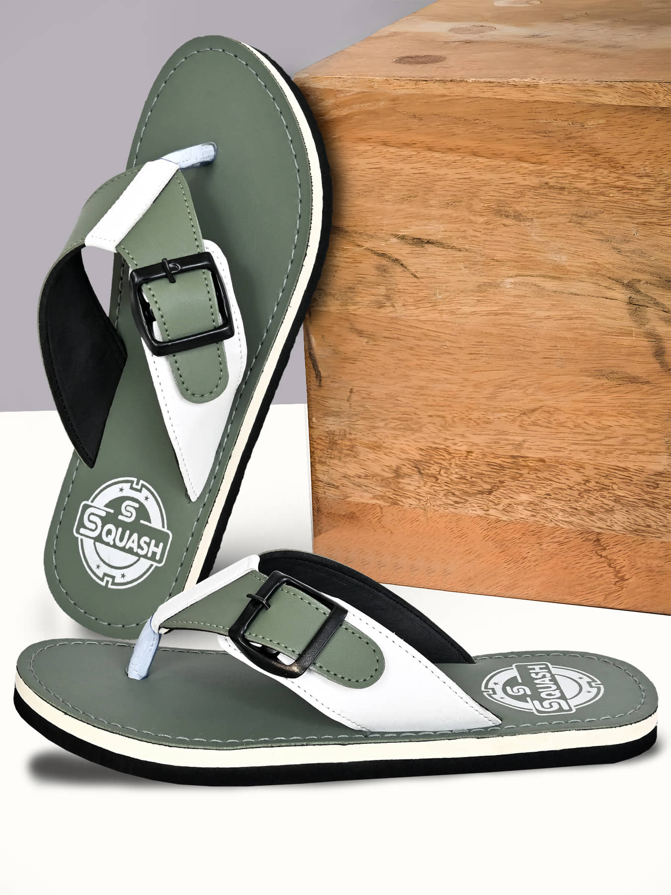 Squash Green Men's Thong Flip Flop