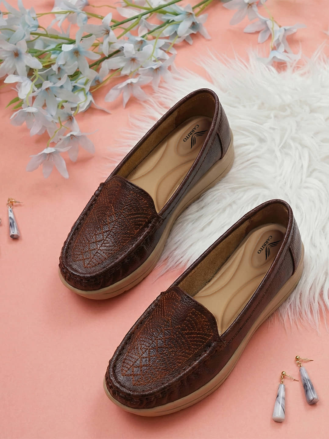 Carrito Tan Women's Loafers - Casual Shoes | Buy online on ZillyBuy