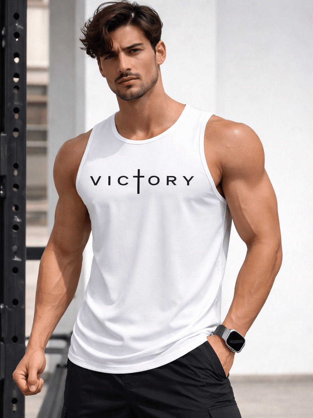OLENE Pack of 1 Polyester Gym Vest For Men ( White ) - Nightwear & Loungewear | Buy online on ZillyBuy