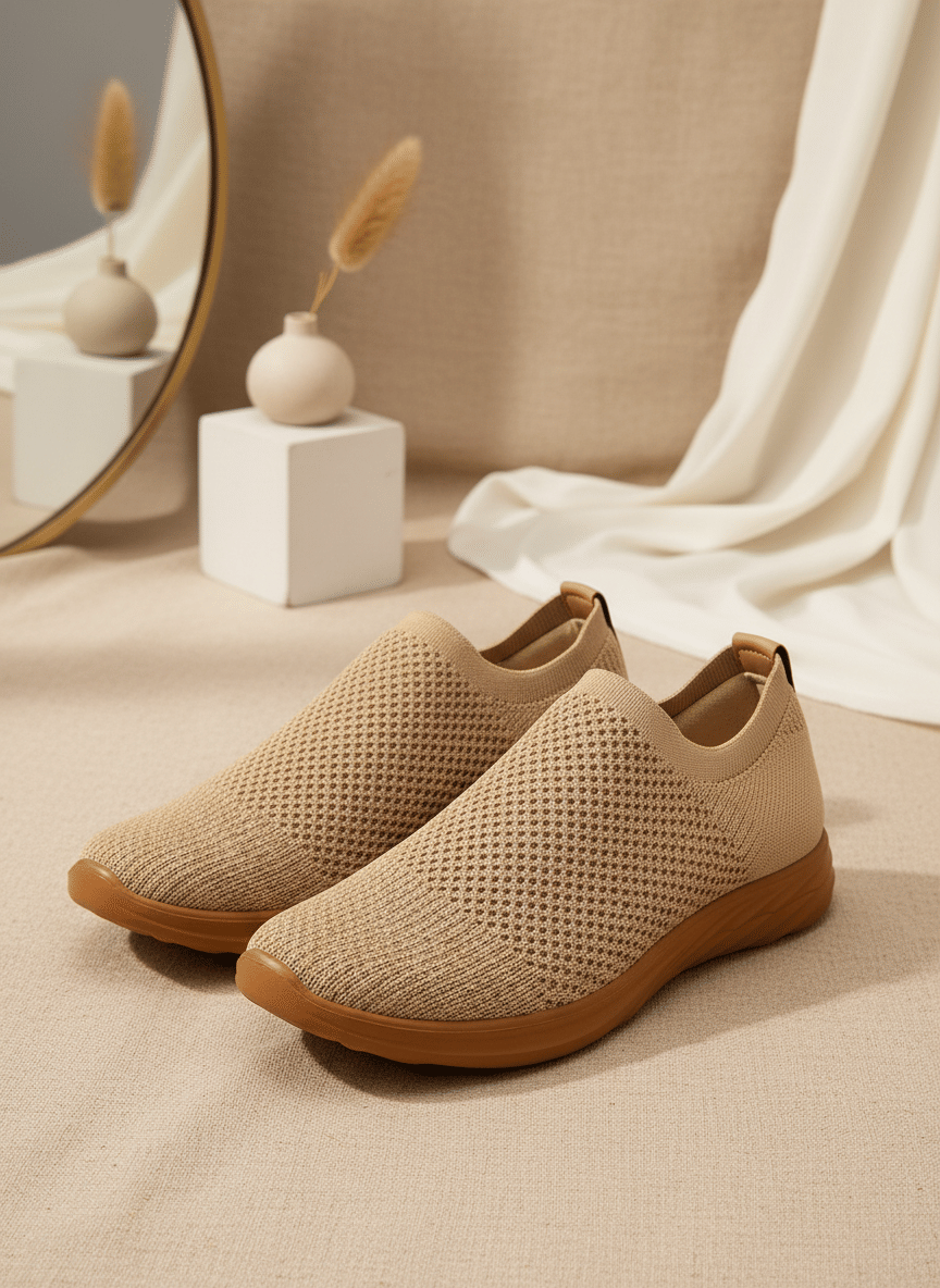 Adrun Beige Women's Slip On - Casual Shoes | Buy online on ZillyBuy