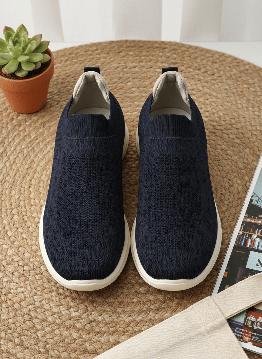 Adrun Navy Blue Women's Slip On - Casual Shoes | Buy online on ZillyBuy