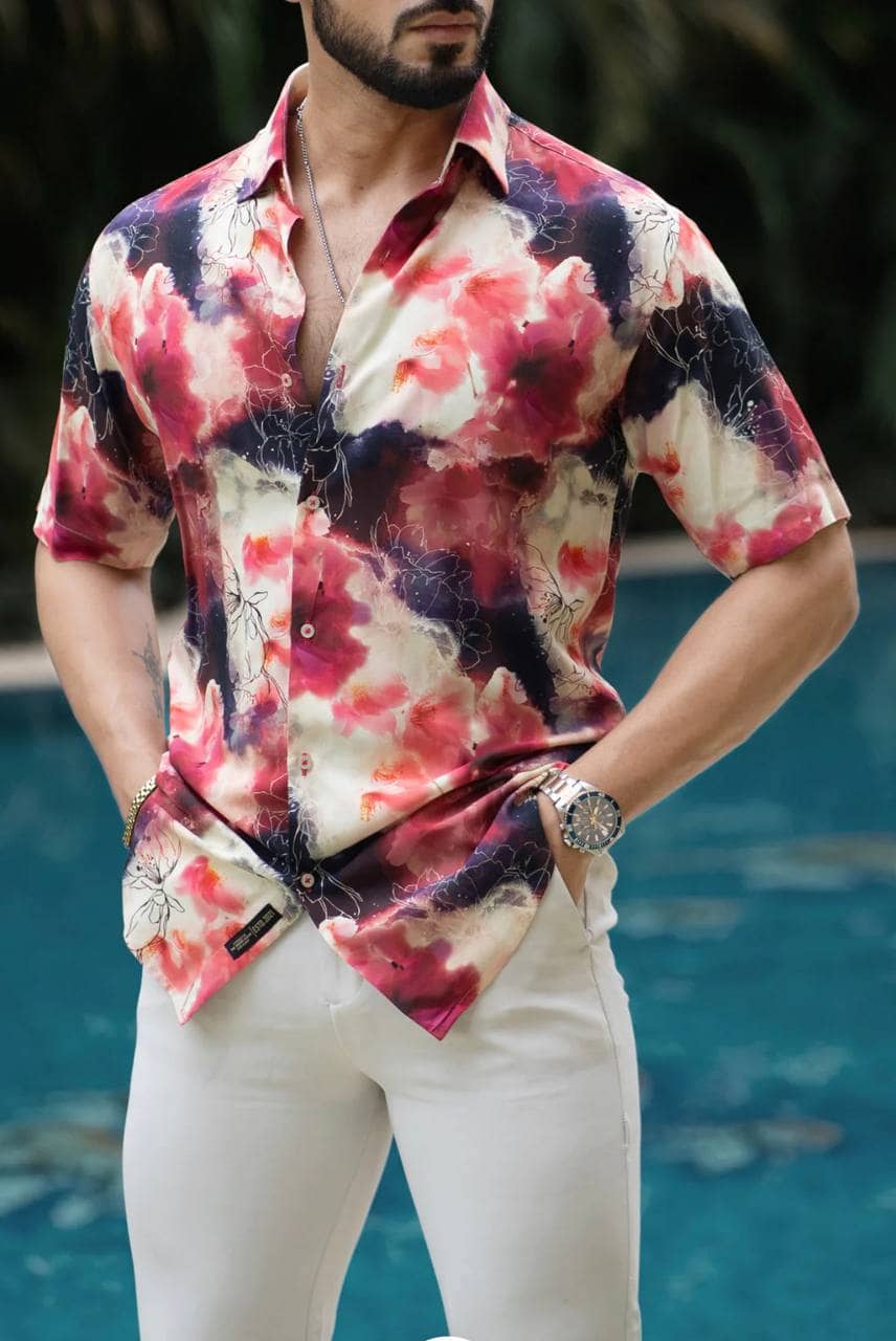 BOUGHT FIRST Cotton Blend Regular Fit Half Sleeves Men's Formal Shirt - Multicolor 11 ( Pack of 1 )
