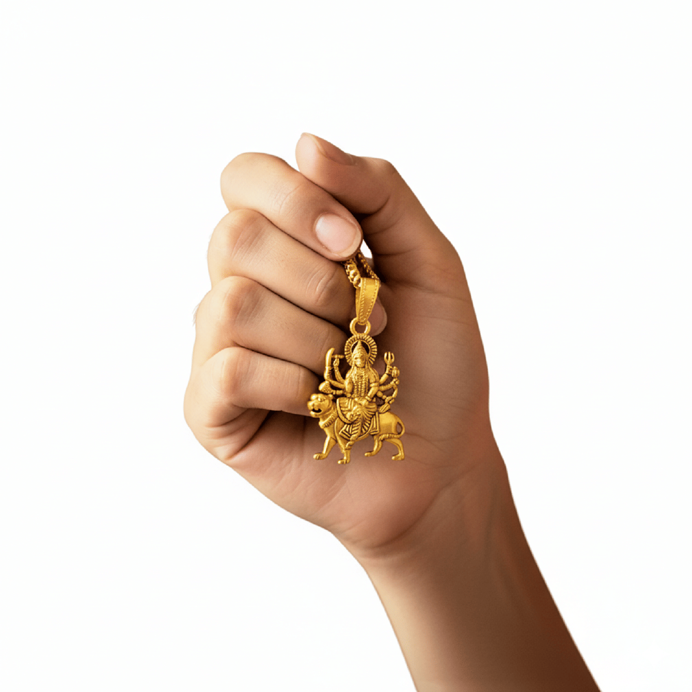 Charms Gold Religious Pendant Without Chain ( Pack of 1 )