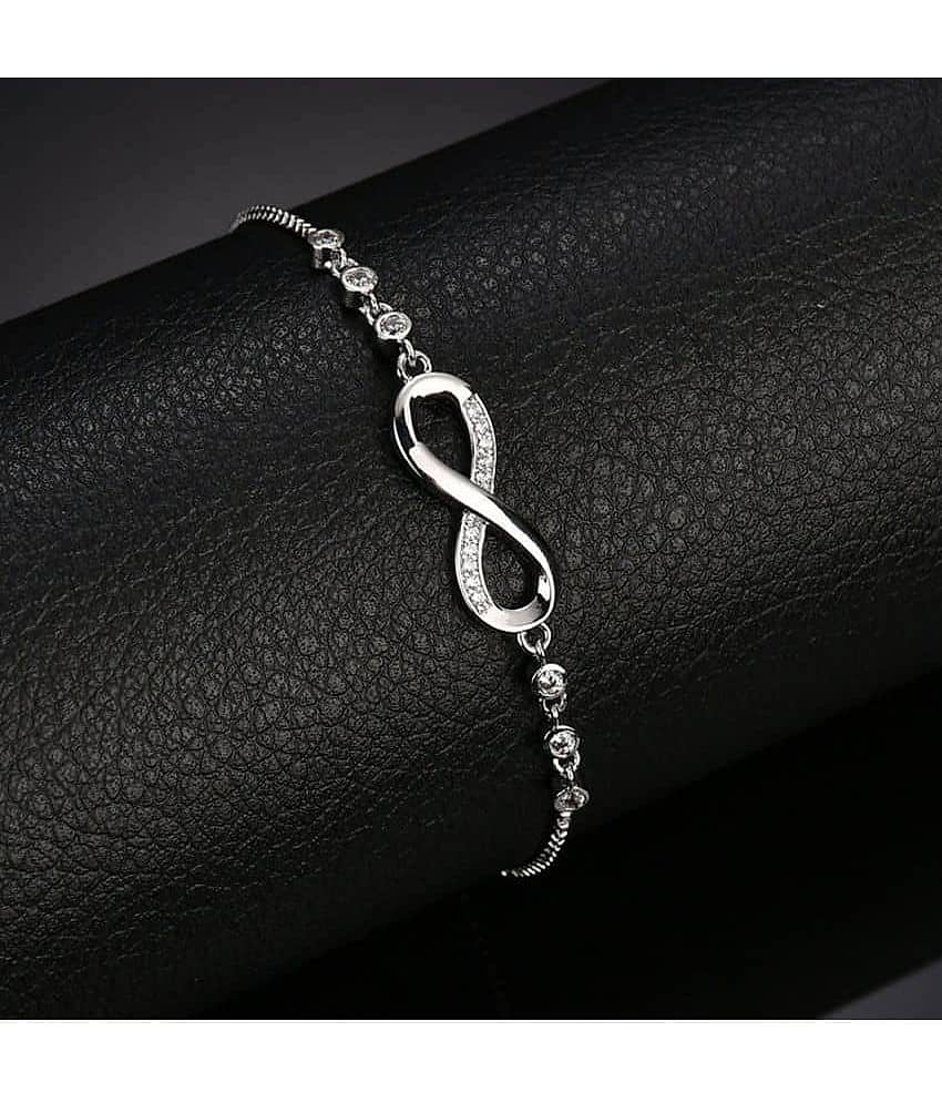 Dzinetrendz Silver Bracelet ( Pack of 1 ) - Bangles & Bracelets | Buy online on ZillyBuy