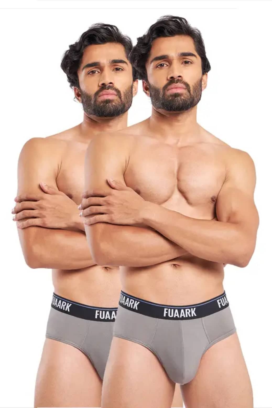 Fuaark Pack of 2 Spandex Briefs For Men's ( Grey )