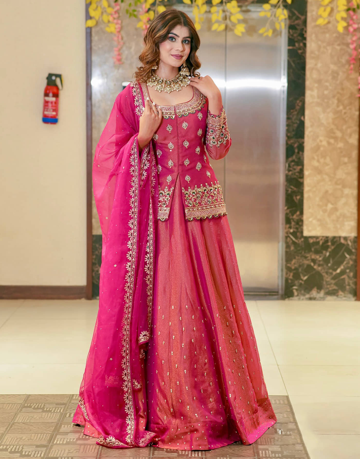 kedar fab Women's Silk Ready To Wear Circular Lehenga Choli