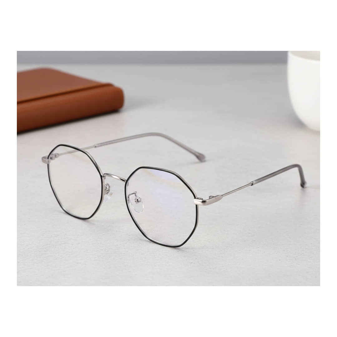 Admire Silver Full Rim Geometric Computer Glasses ( Pack of 1 )