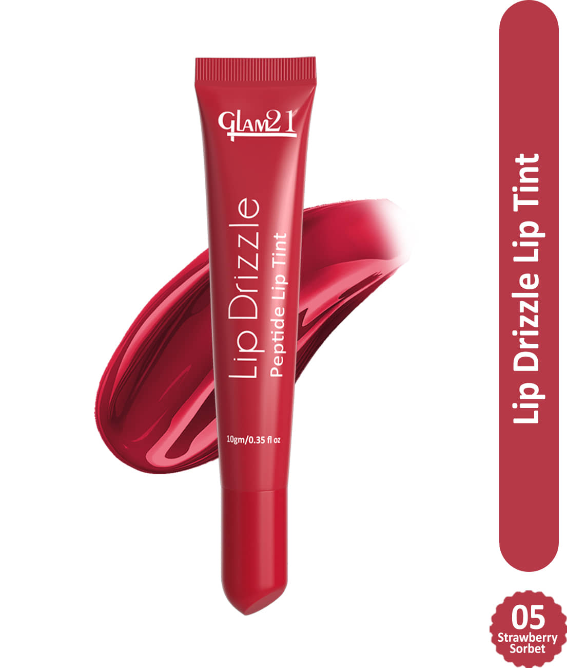 Glam21 Lip Drizzle Peptide Lip Tint Hydrating With Sheabutter Peptides Passionfruit Oil Sugar Plum Pack Of: 1, 10 G