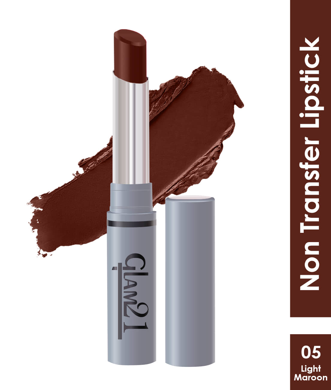 Glam21 Long Lasting NonTransfer Lipstick Creamy Matte Formula matte finish 2.8g Give Me Red-03