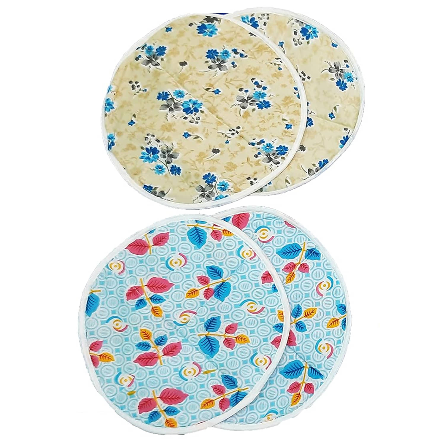 4 Pieces Roti Cover/Chapati Cover/Roti Rumals (Multicolour)