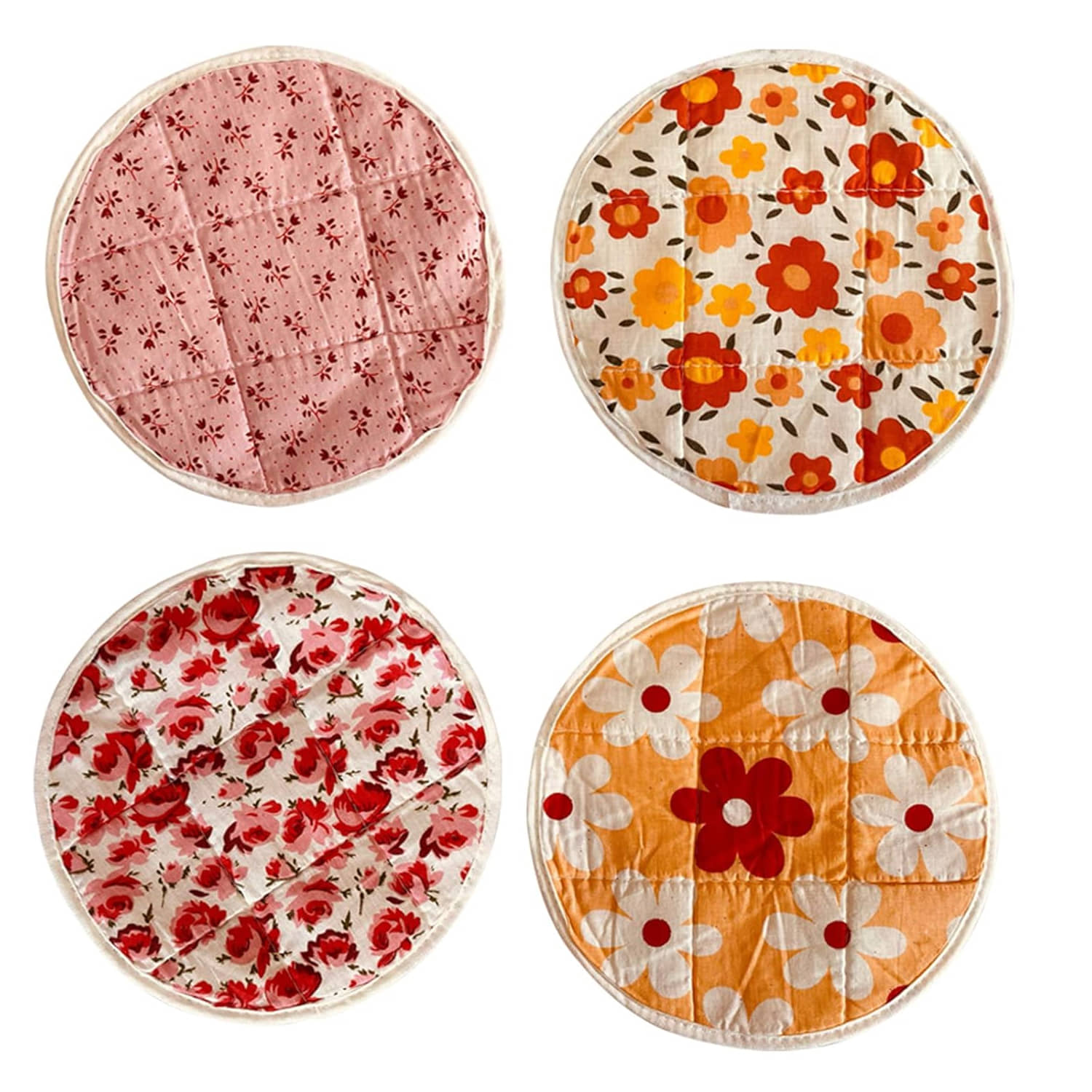 4 Pieces Roti Cover/Chapati Cover/Roti Rumals (Multicolour)