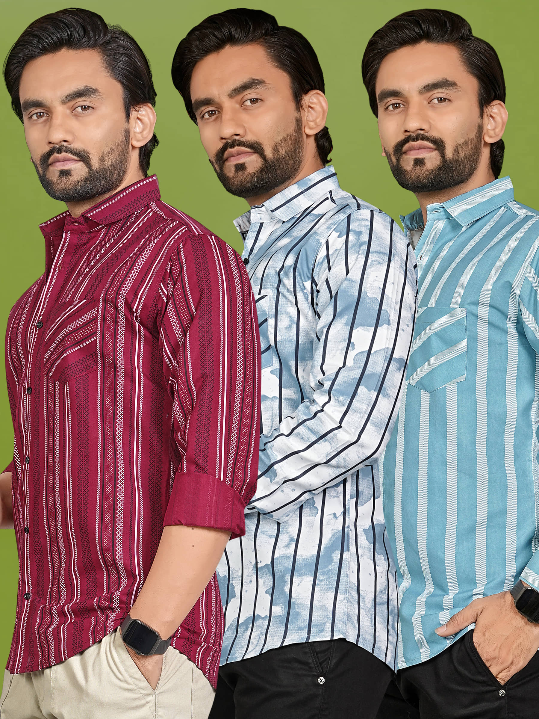ALY JH0N 100% Cotton Regular Fit Checks Full Sleeves Men's Casual Shirt - Multicolor 2 ( Pack of 1 )
