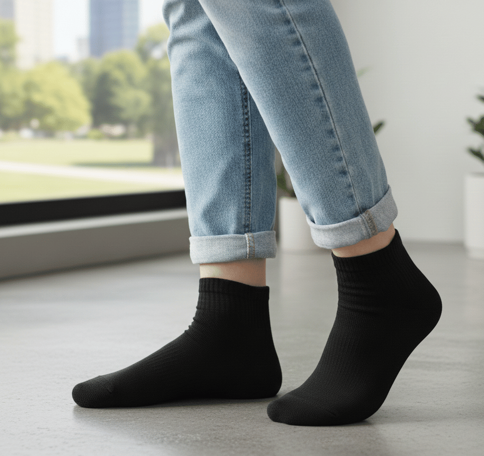 Bolax Pack of 5 Men's Cotton Blend Ankle Length Socks ( Black ) - Socks | Buy online on ZillyBuy