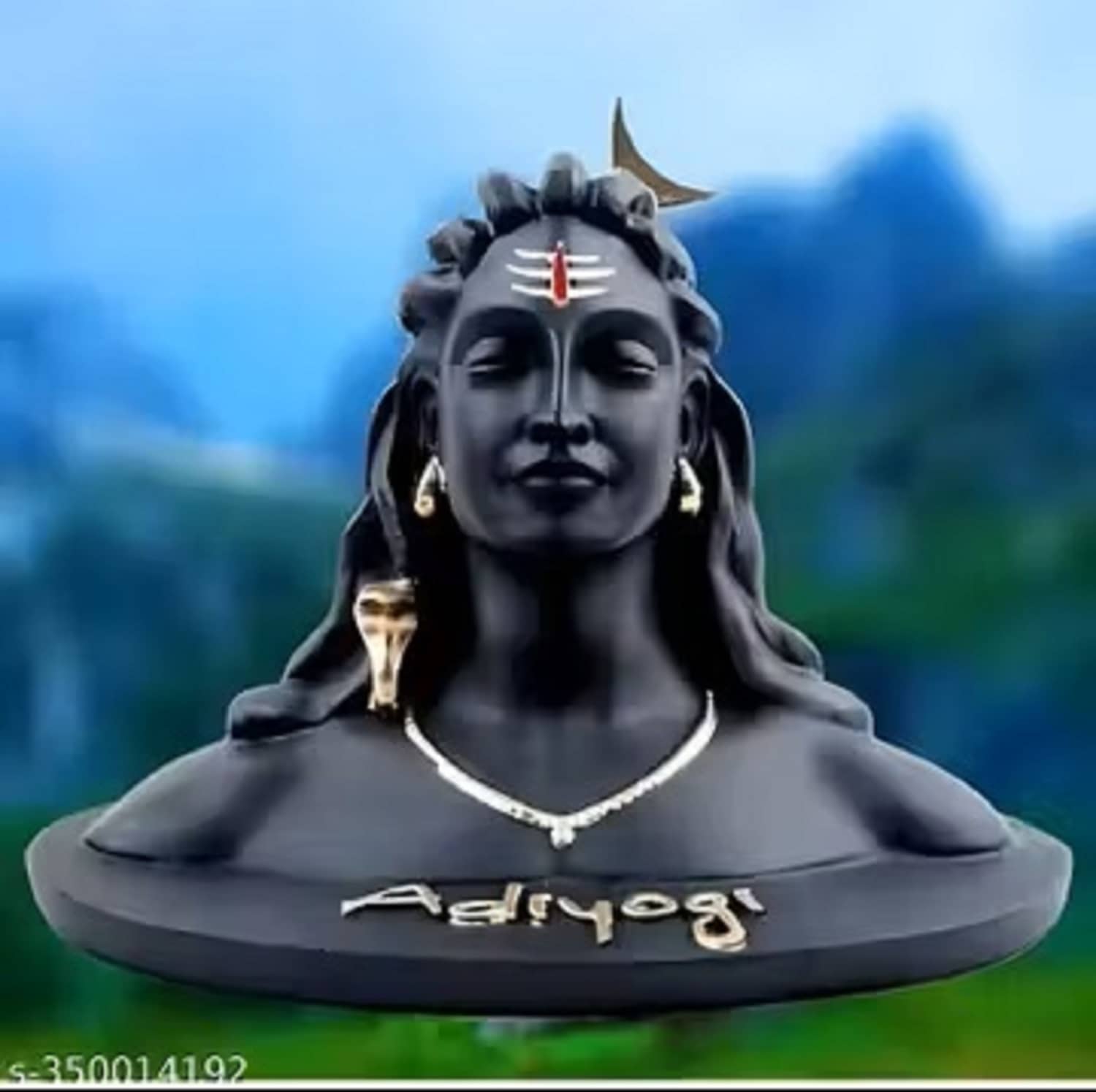 Digital glow Resin Lord Shiva Idol ( 6 cm )
