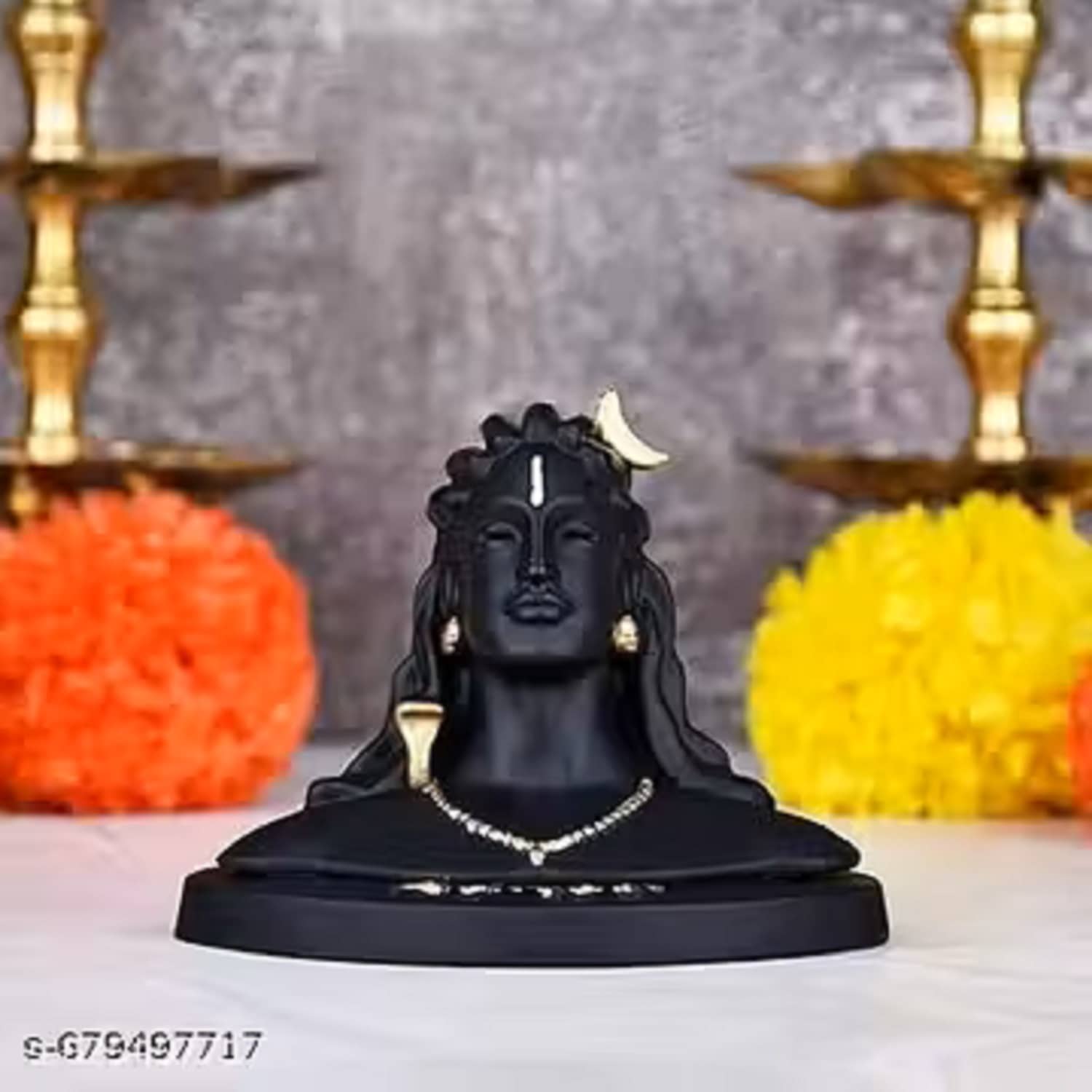 Digital glow Resin Lord Shiva Idol ( 6 cm )