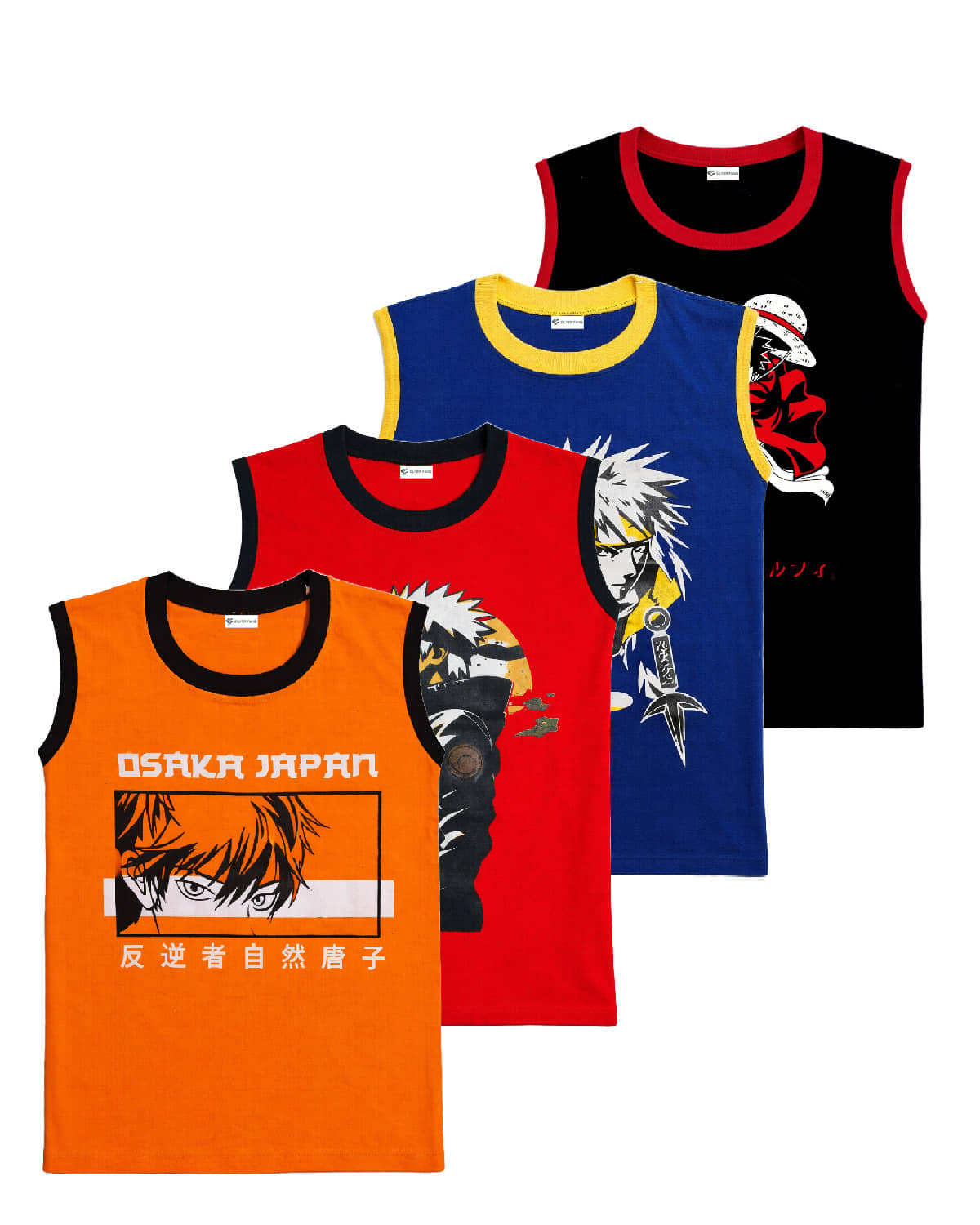 SILVER FANG Pack of 4 Baby Boys Cotton T-Shirt ( Multi Color )