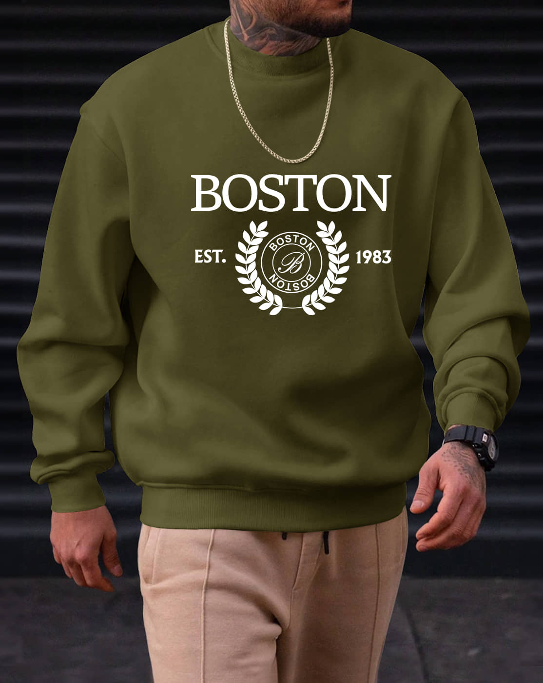 Eyebogler Polyester Round Neck Men's Sweatshirt - Coffee ( Pack of 1 )