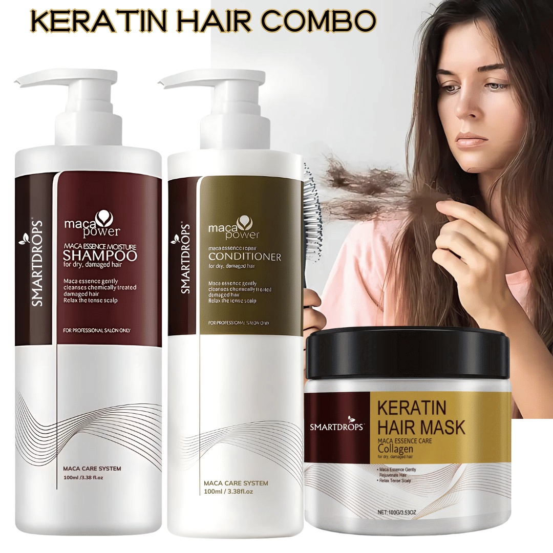 Keratin Hair Care Combo with Shampoo & Conditioner for Long & Strong Hair for Men & Women