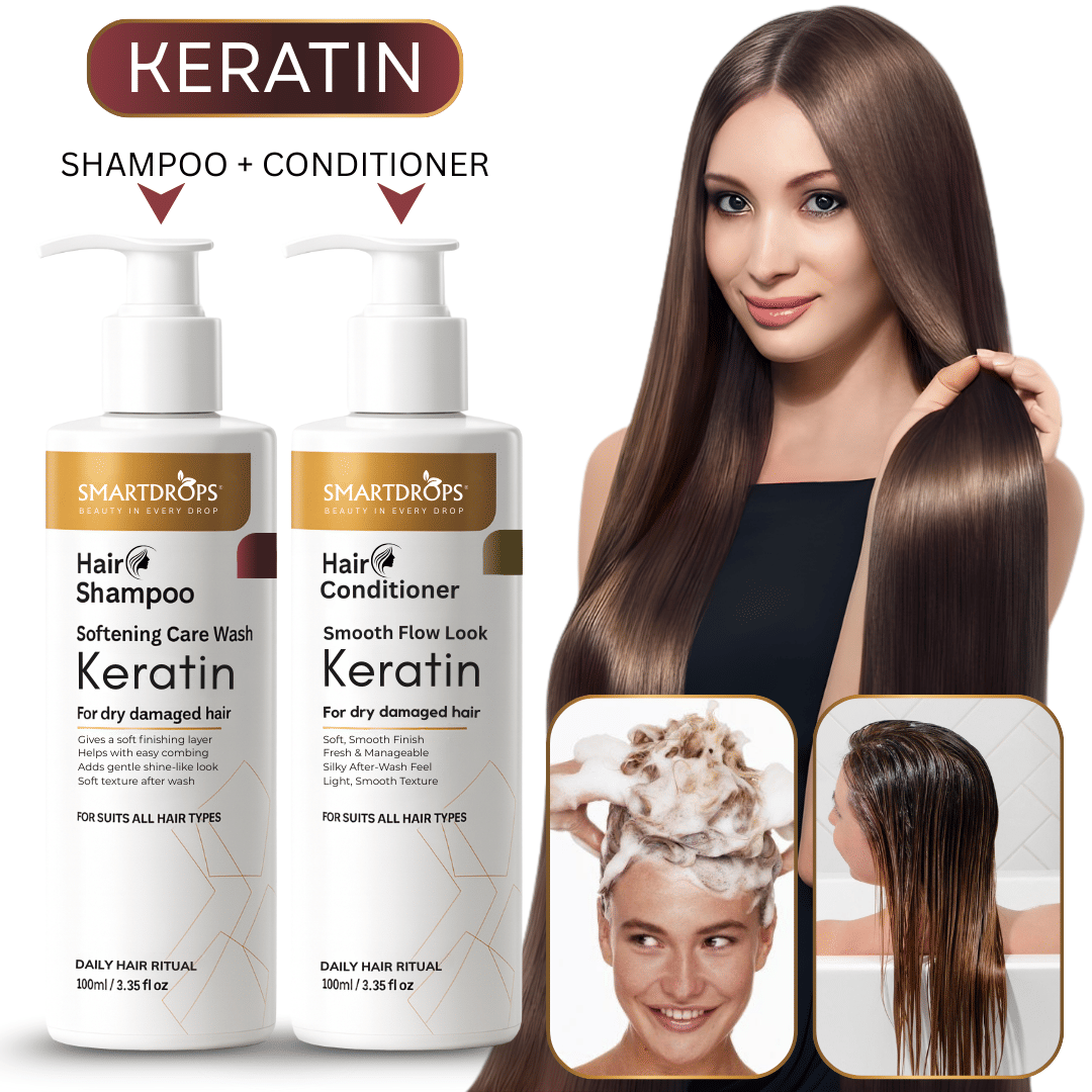 Smartdrops Keratin Frizz Control Shampoo & Conditioner Duo