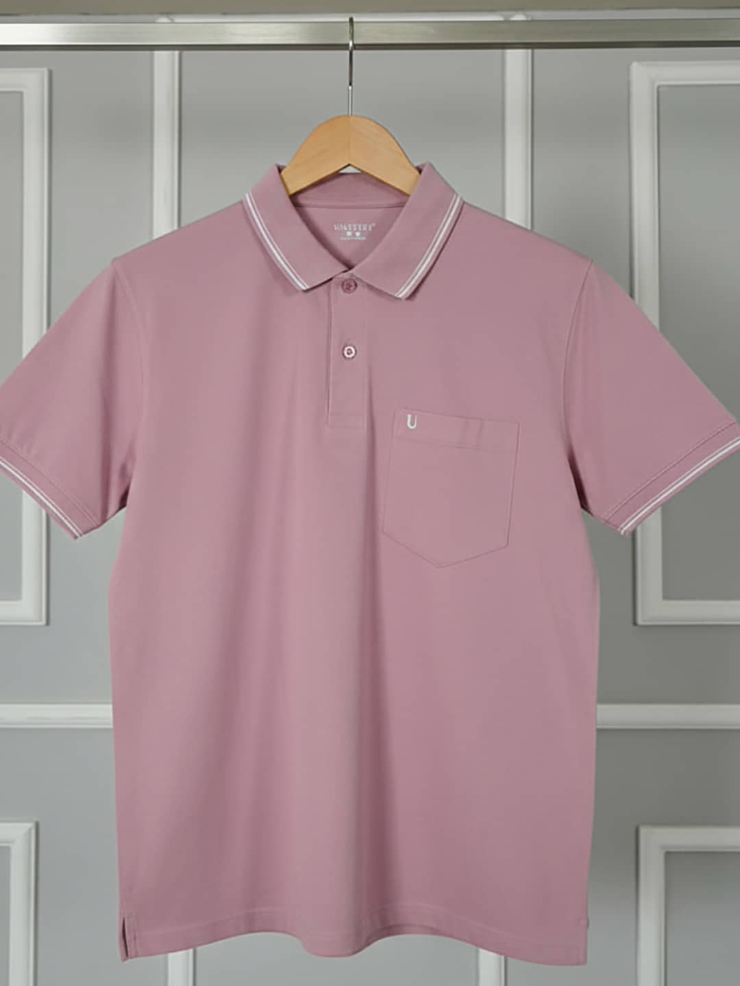UNIBERRY Men Cotton Blend Regular Fit Solid Polo T Shirt ( Purple )