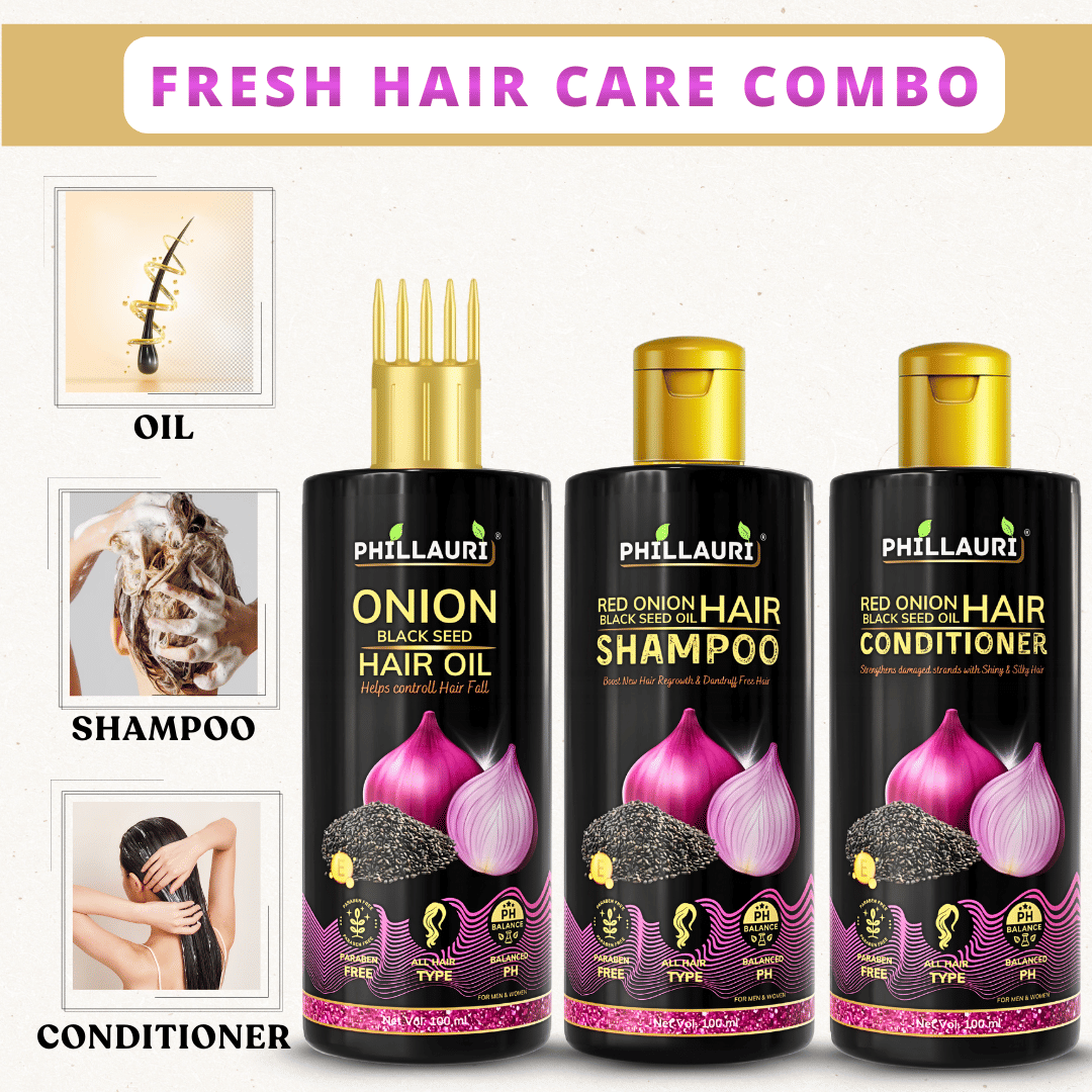 Red Onion & Black Seed Herbal Hair Care Combo for Everyday Use