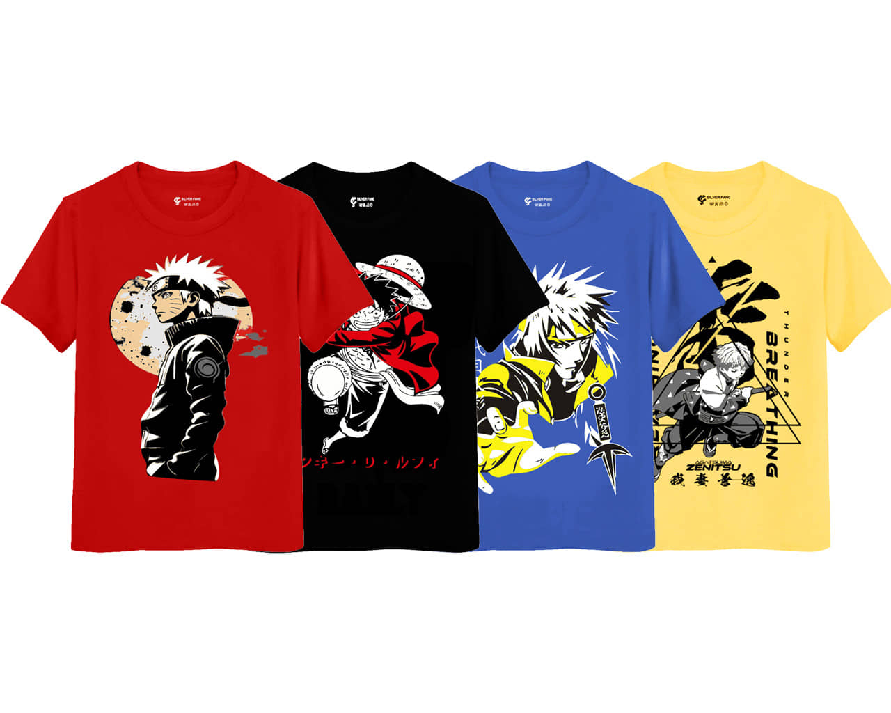 SILVER FANG Pack of 4 Boys Cotton Blend T-Shirt ( Multicolor )