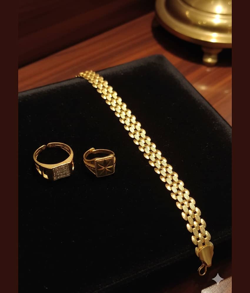 Fadiso Fashion Gold Bracelet ( Pack of 3 ) - Bangles & Bracelets | Buy online on ZillyBuy