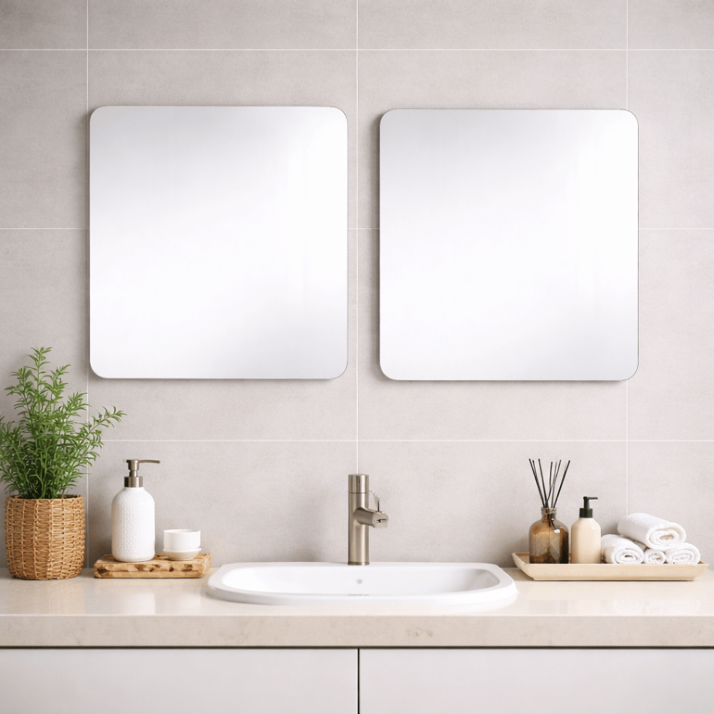 THMT07-Square Mirror Wall Stricker (Pack of 2)