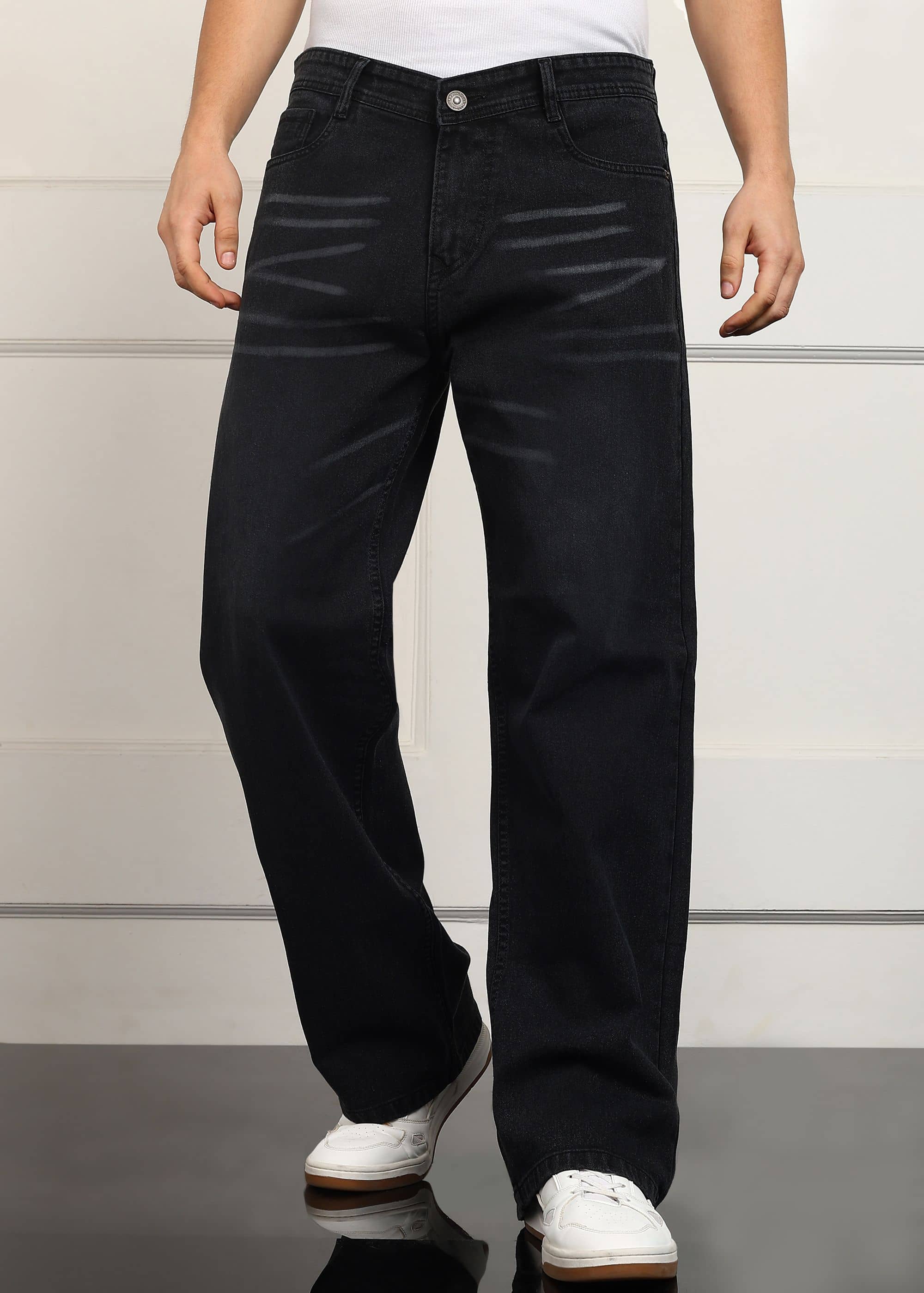 True Fades Clean Look Men's Jeans - Black ( Pack of 1 ) - Jeans | Buy online on ZillyBuy