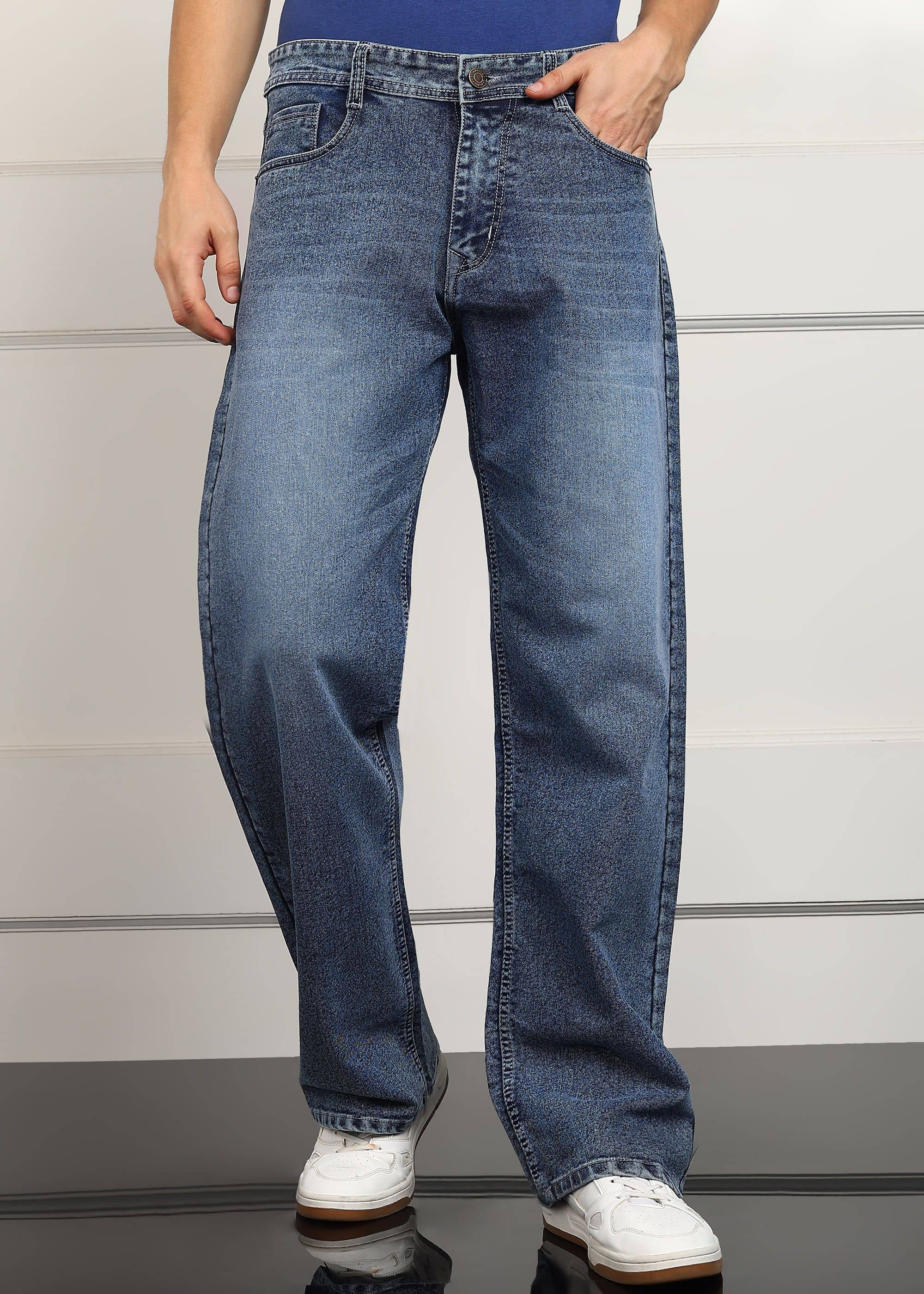 True Fades Clean Look Men's Jeans - Blue ( Pack of 1 ) - Jeans | Buy online on ZillyBuy