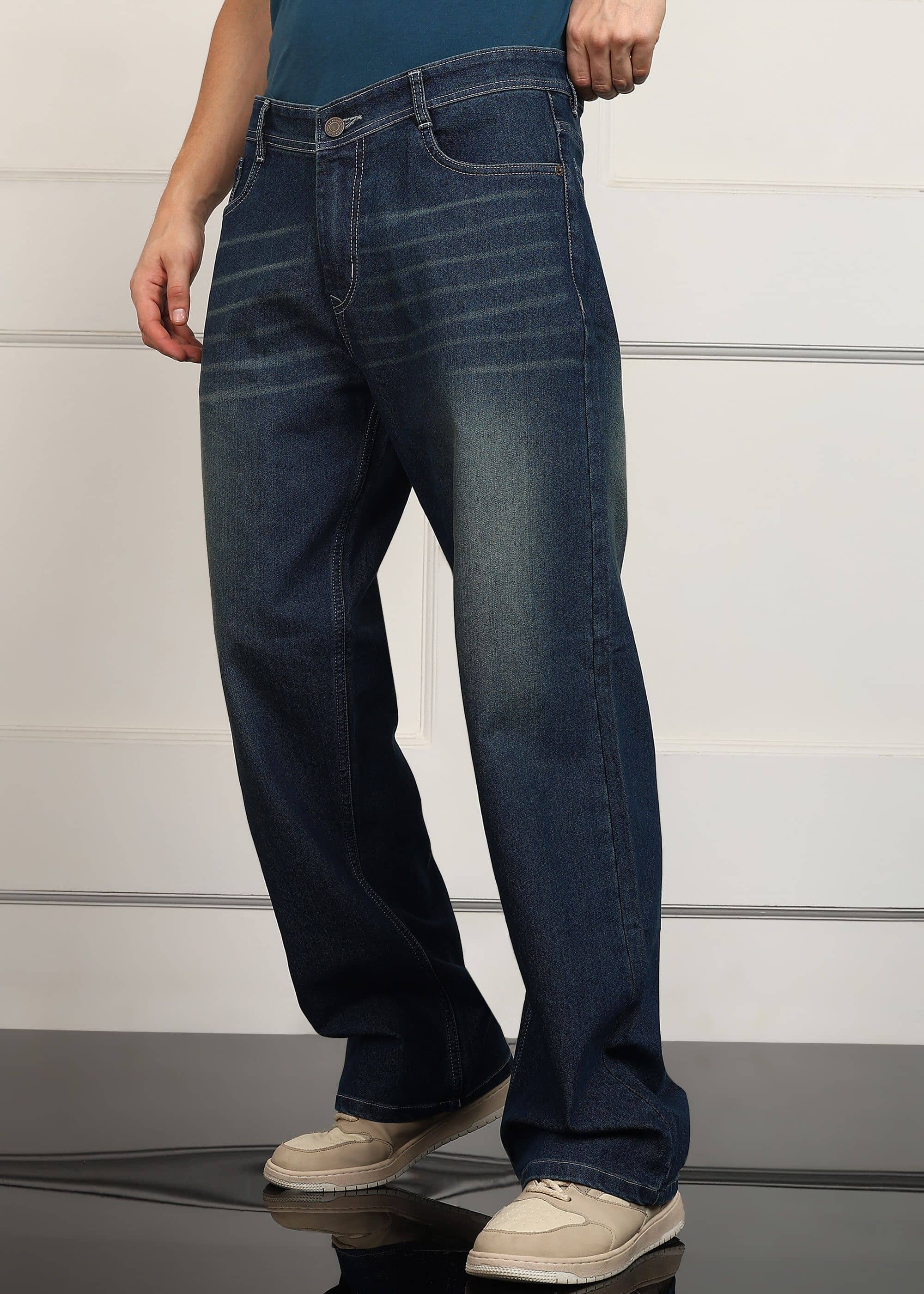 True Fades Clean Look Men's Jeans - Blue ( Pack of 1 ) - Jeans | Buy online on ZillyBuy