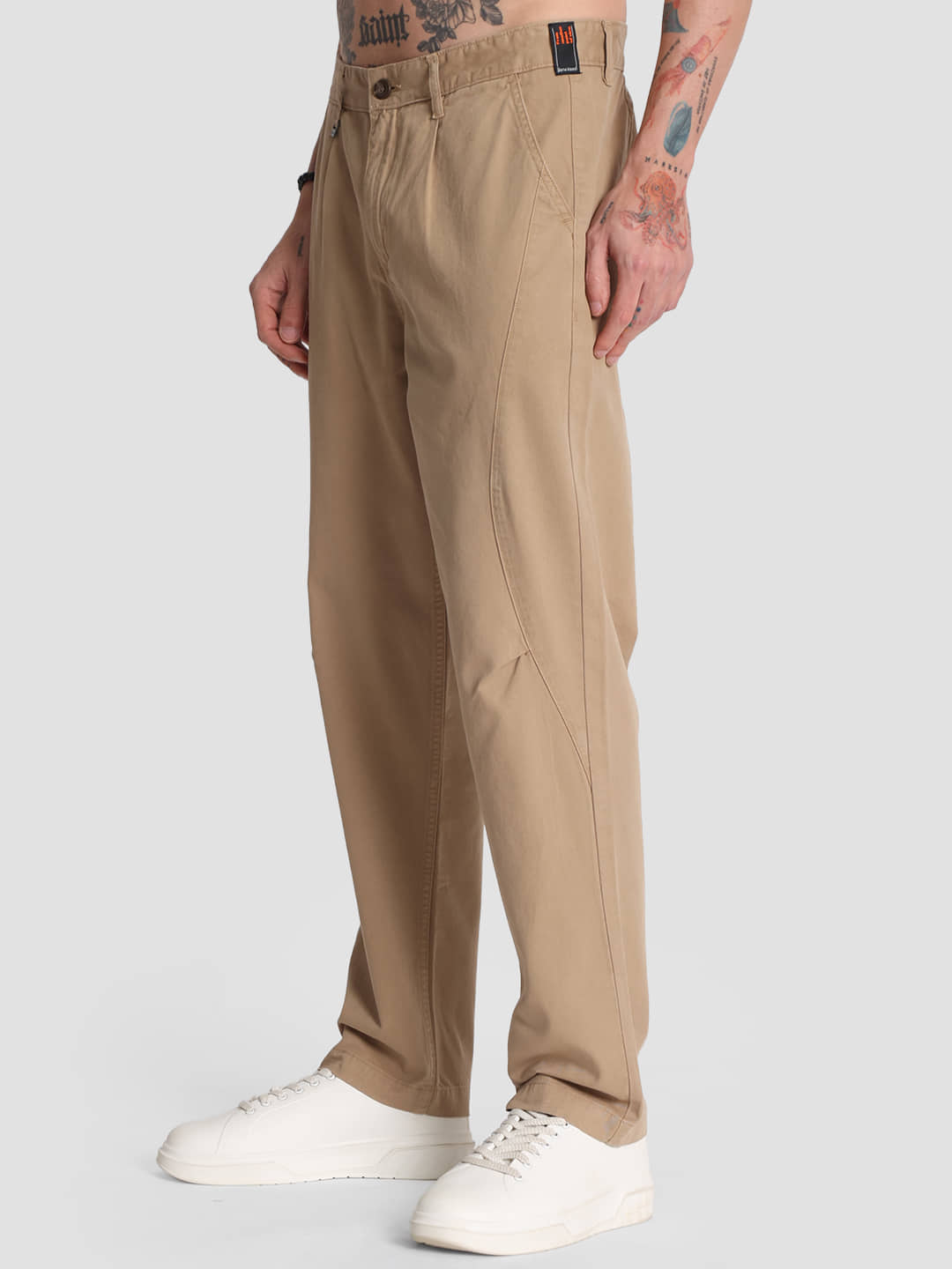 Bene Kleed Straight Men's Chinos - Beige ( Pack of 1 ) - Trousers | Buy online on ZillyBuy