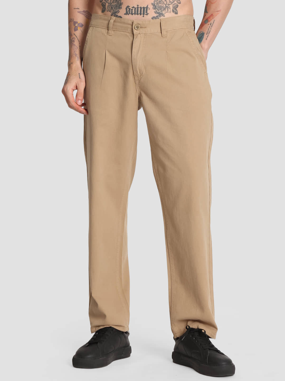 IVOC Relax Men's Chinos - Beige ( Pack of 1 ) - Trousers | Buy online on ZillyBuy