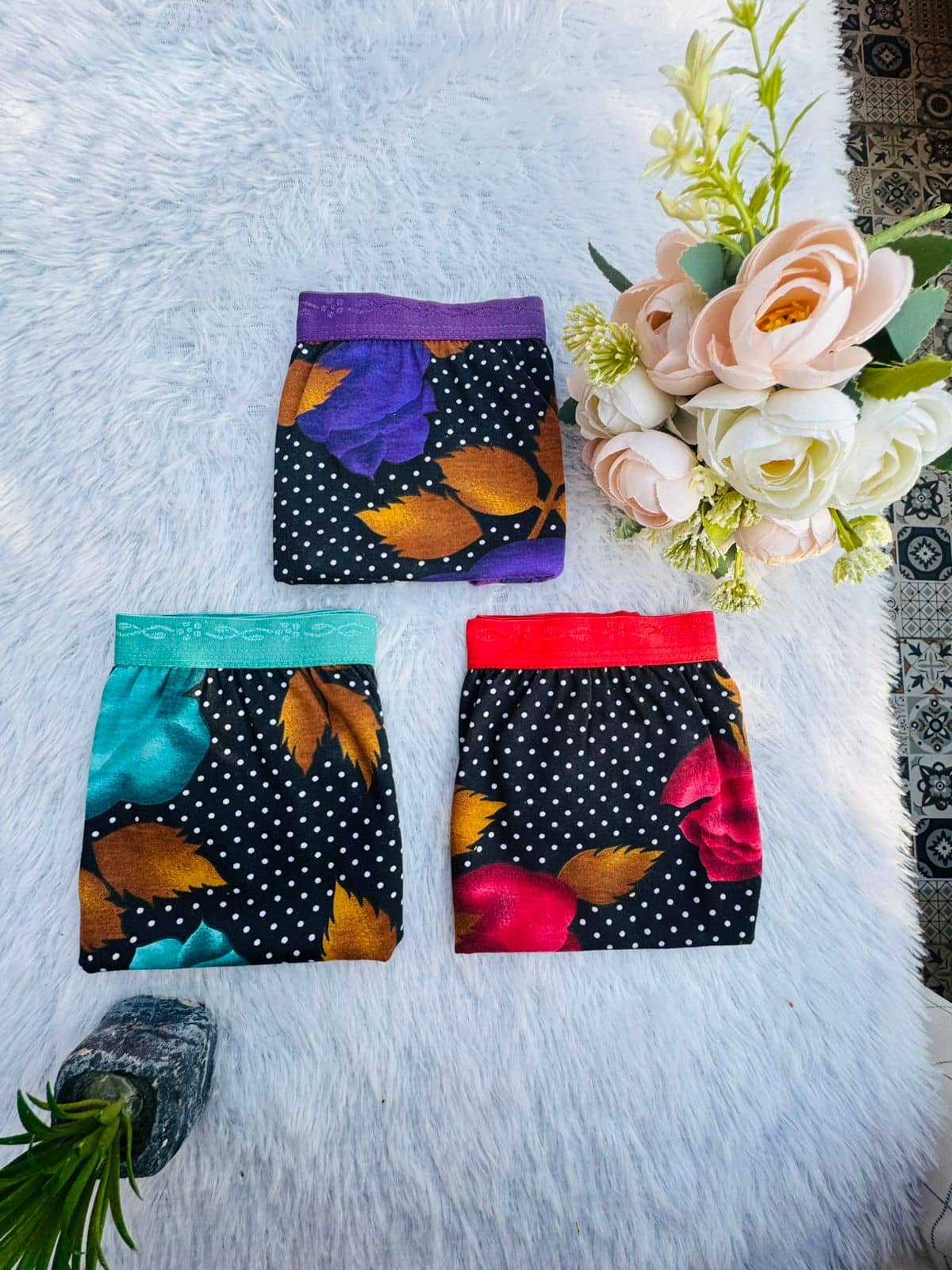The Tusht Pack of 3 Cotton Hipster For Women ( Multi Color )