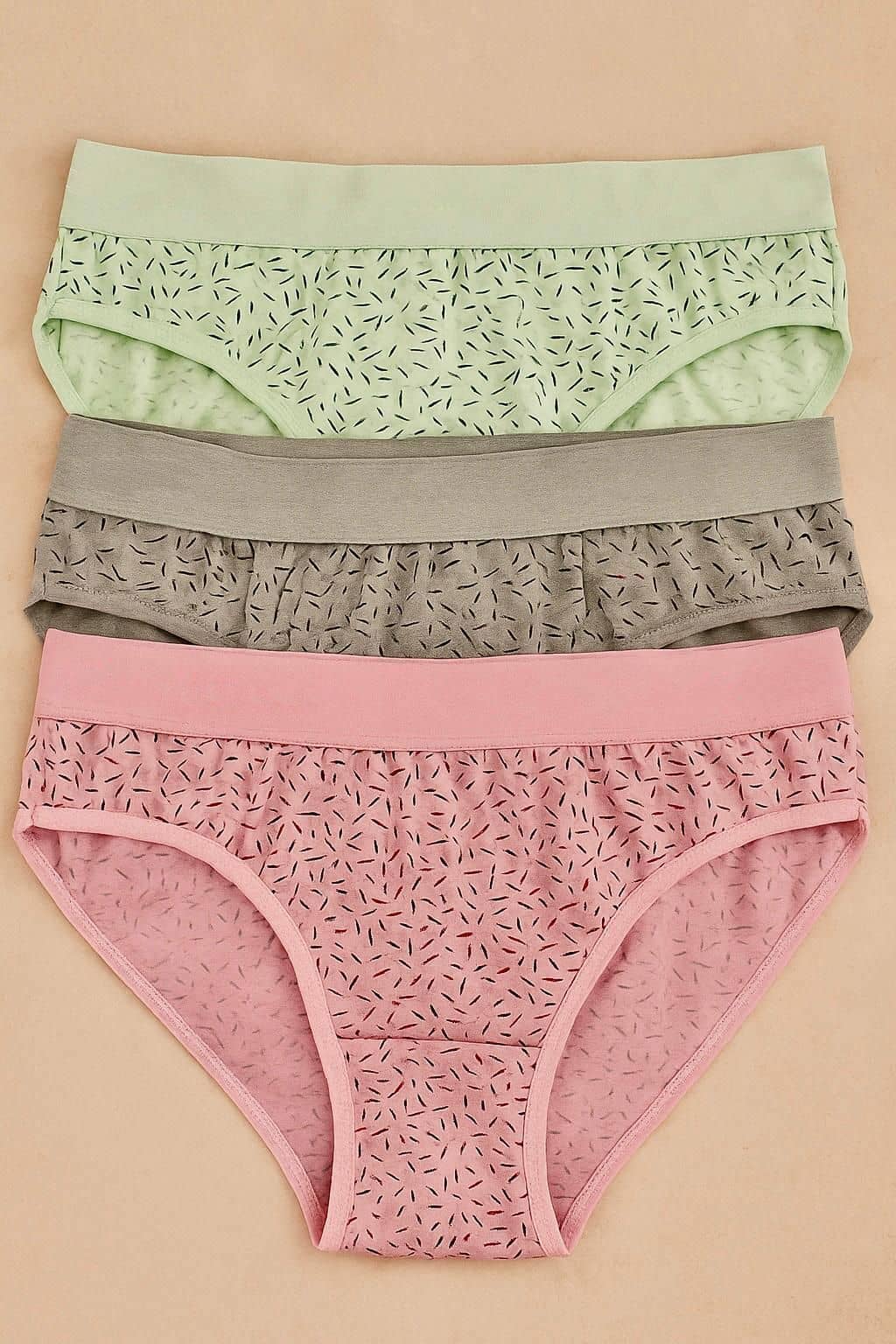 The Tusht Pack of 3 Cotton Hipster For Women ( Multi Color )