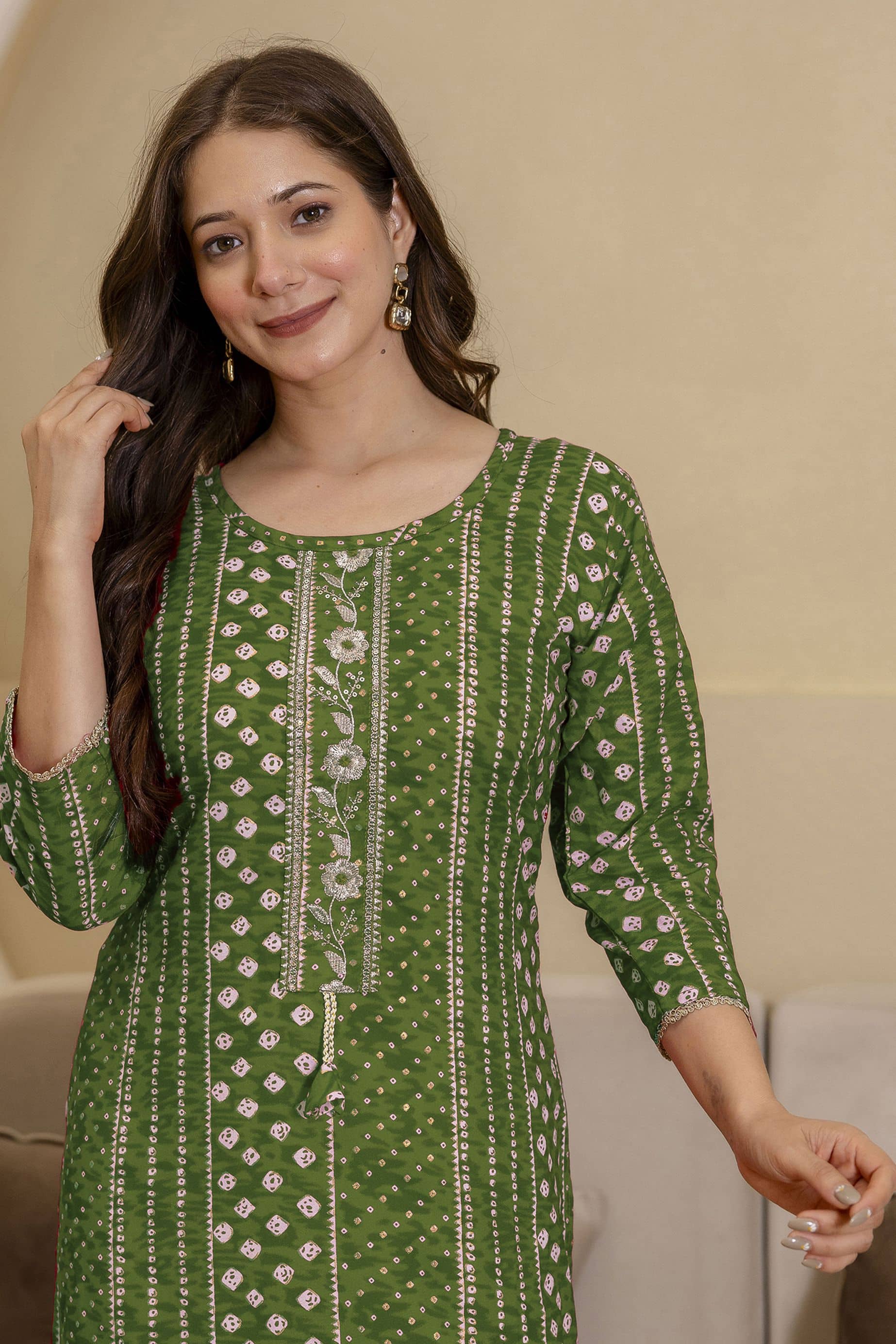 Kapadia Women Cotton Embroidered Straight Kurti ( Multicolor ) - Kurtis, Tunics | Buy online on ZillyBuy