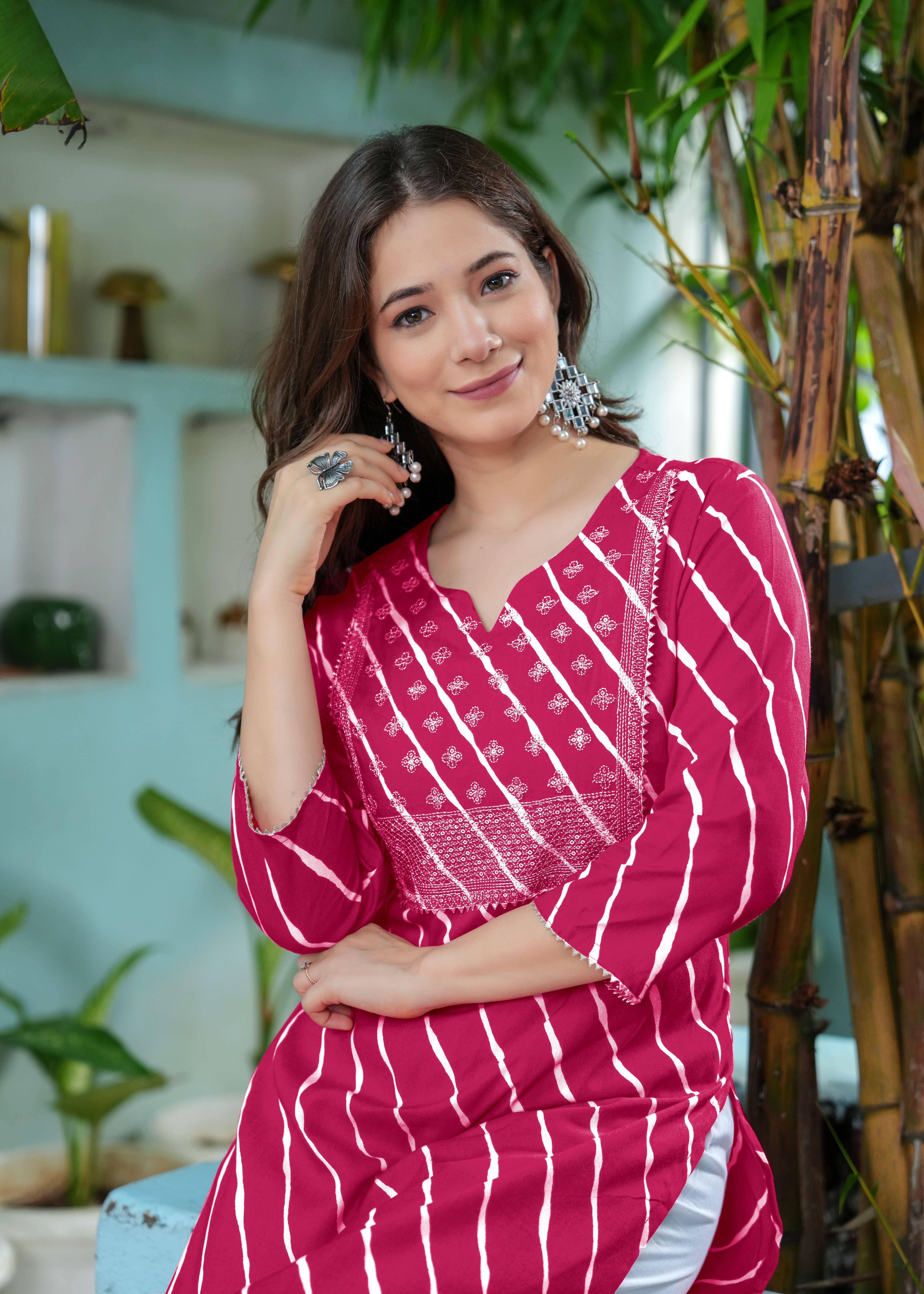 Kapadia Women Cotton Embroidered Straight Kurti ( Multicolor ) - Kurtis, Tunics | Buy online on ZillyBuy