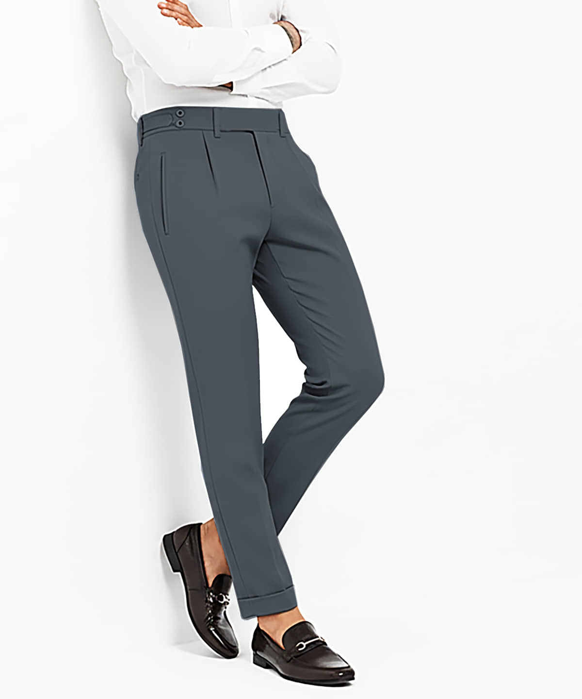 52dealz Regular Men's Formal Trouser - Navy Blue ( Pack of 1 ) - Trousers | Buy online on ZillyBuy