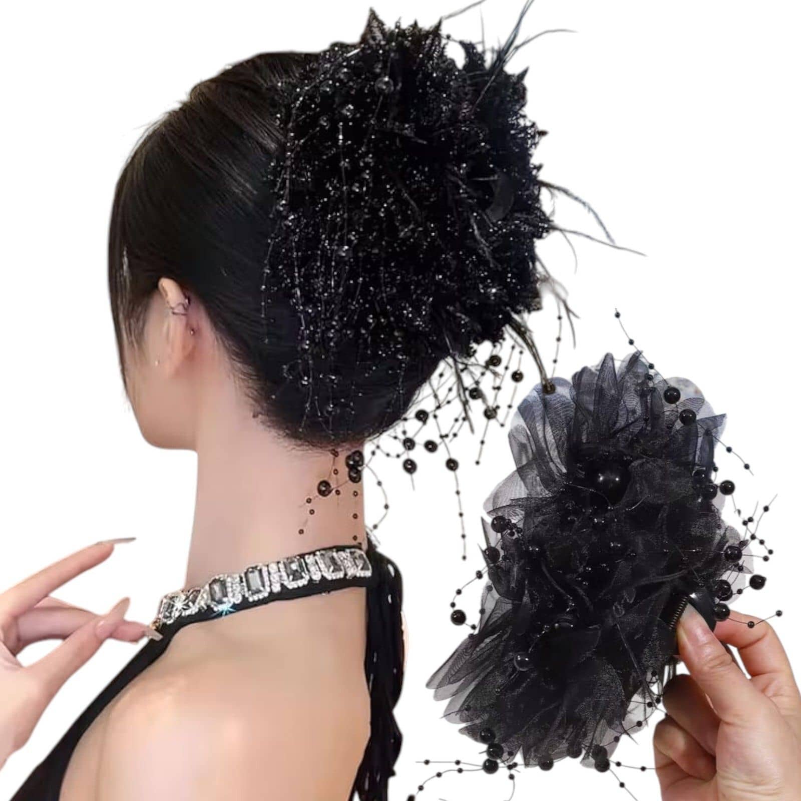 Blubby Black Clutcher ( Pack of 1 ) - Jewellery Sets | Buy online on ZillyBuy