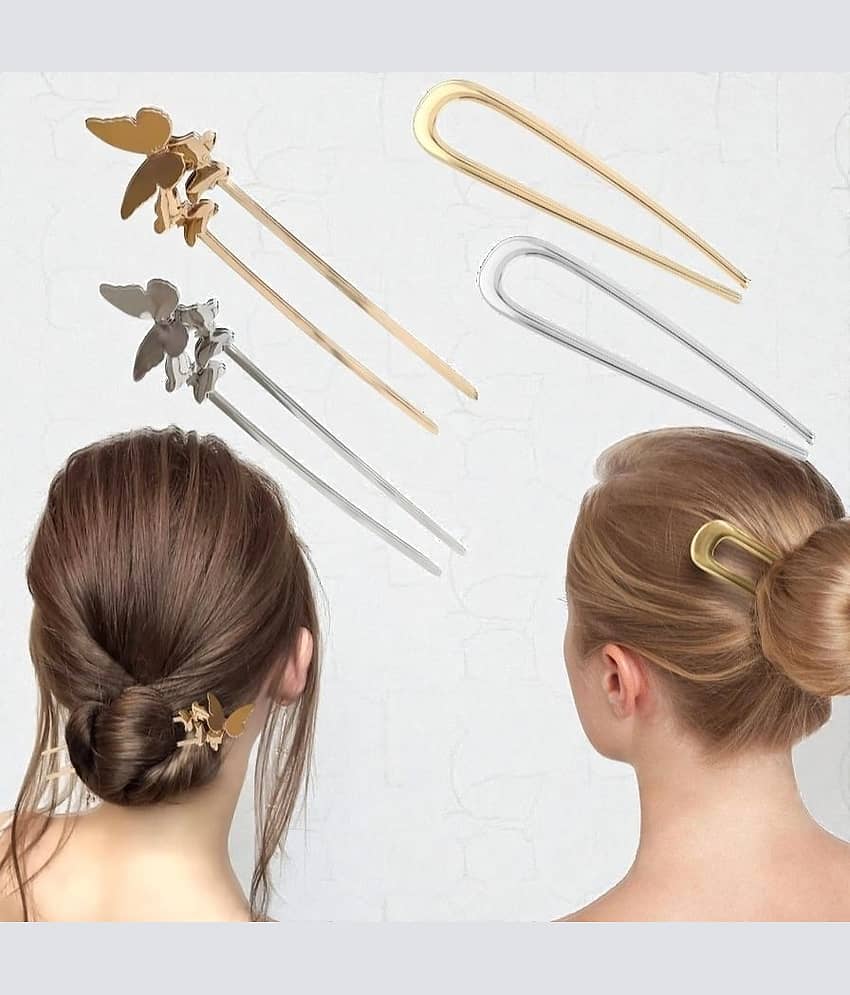 Blubby Multi Hair Sticks ( Pack of 4 ) - Jewellery Sets | Buy online on ZillyBuy