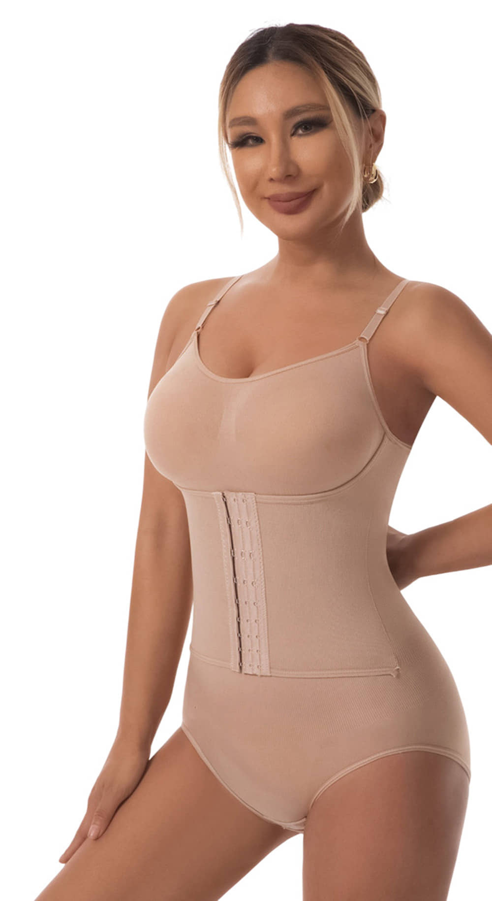 TESMEZY Polyester Women Body Shaper ( Beige , Pack of 1 ) - Shapewear | Buy online on ZillyBuy
