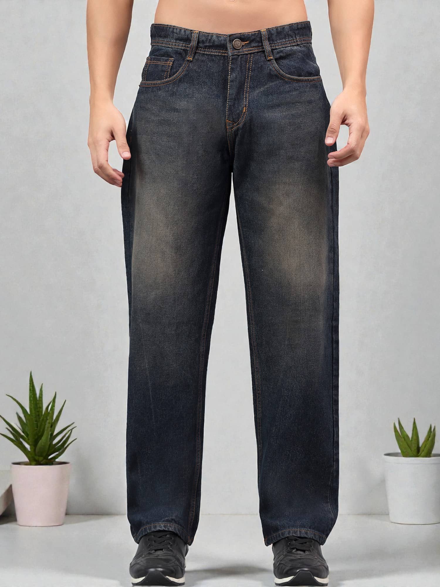 True Fades Clean Look Men's Jeans - Dark Grey ( Pack of 1 ) - Jeans | Buy online on ZillyBuy