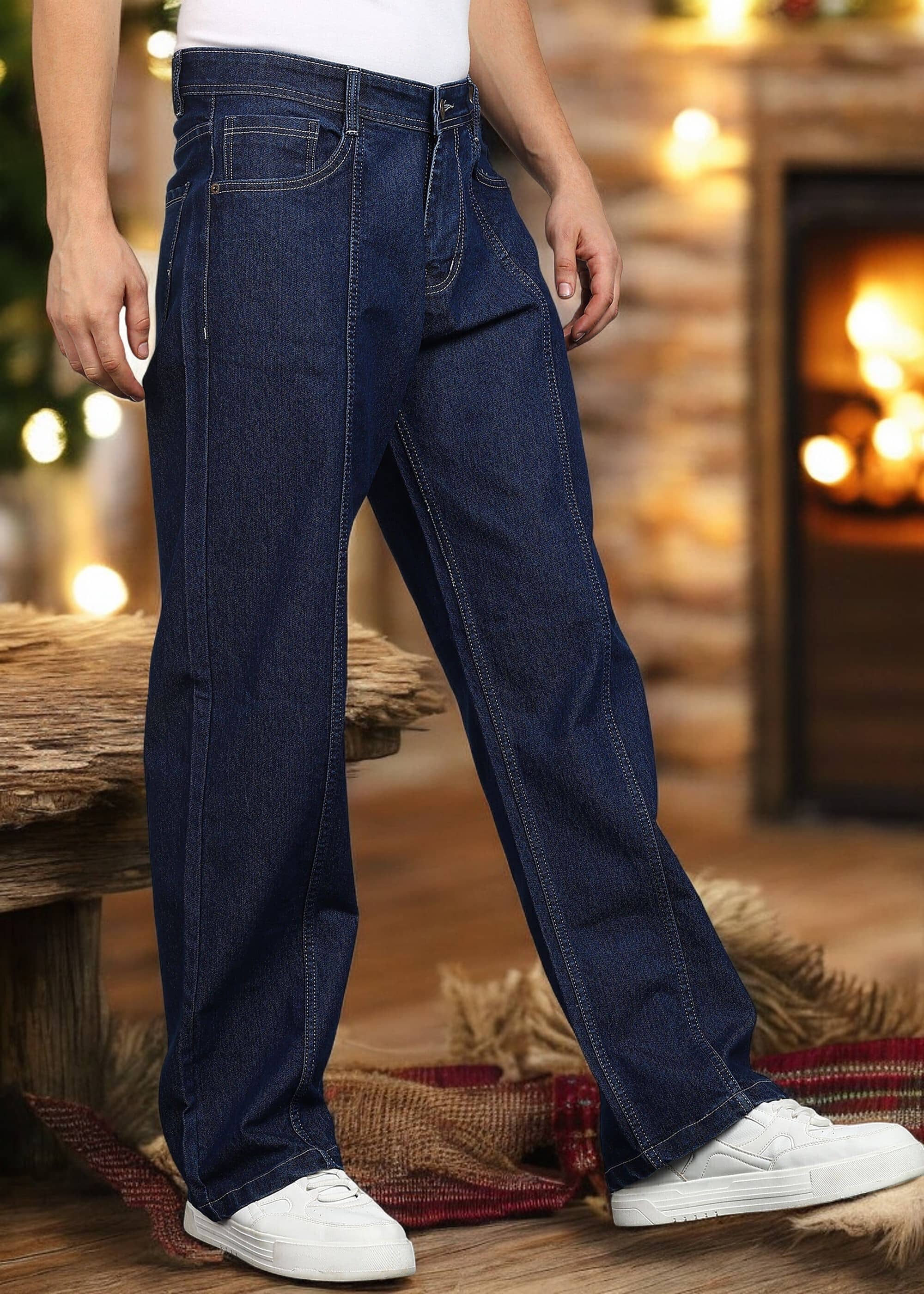 True Fades Clean Look Men's Jeans - Navy Blue ( Pack of 1 ) - Jeans | Buy online on ZillyBuy