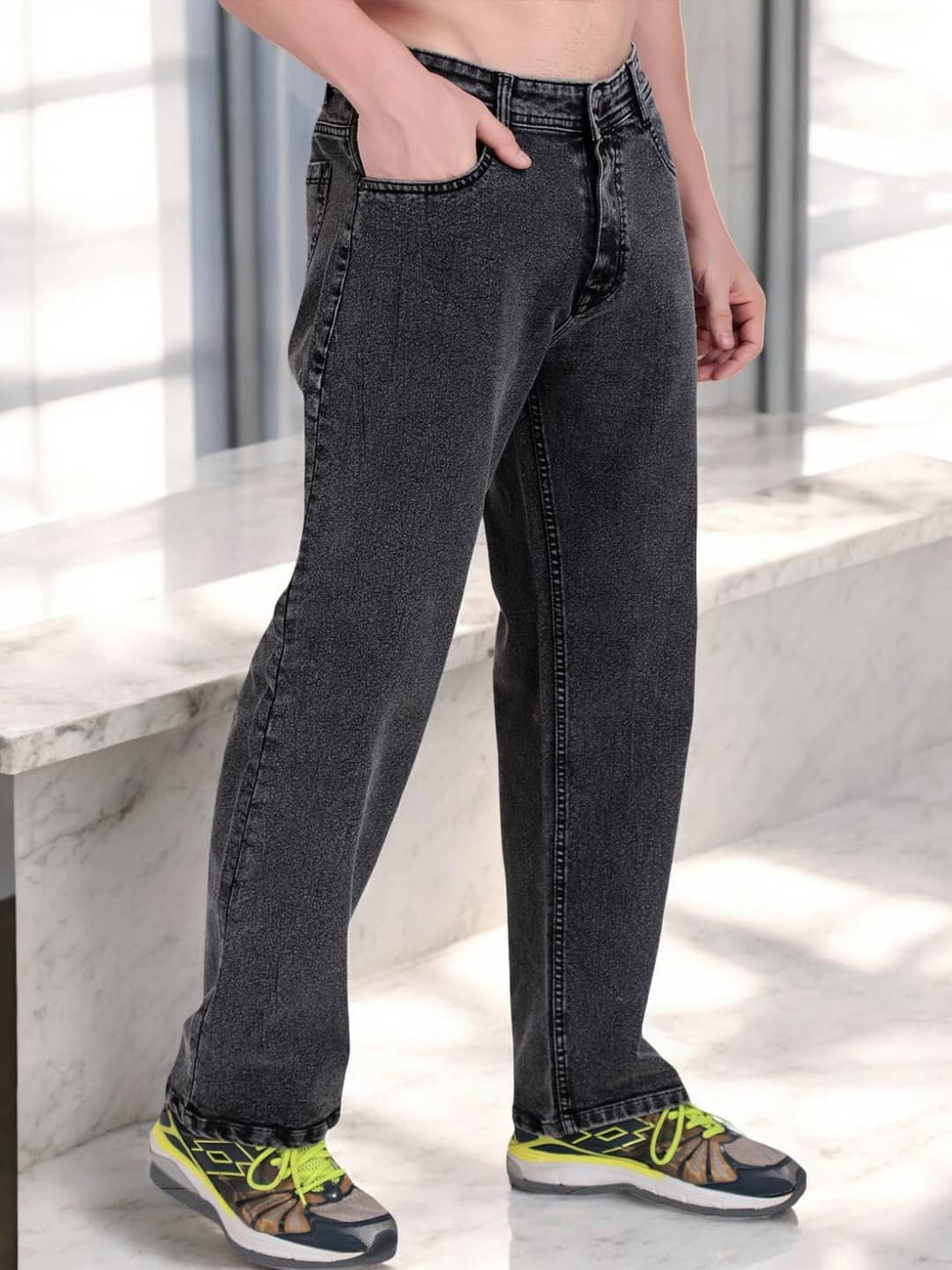 True Fades Clean Look Men's Jeans - Dark Grey ( Pack of 1 ) - Jeans | Buy online on ZillyBuy