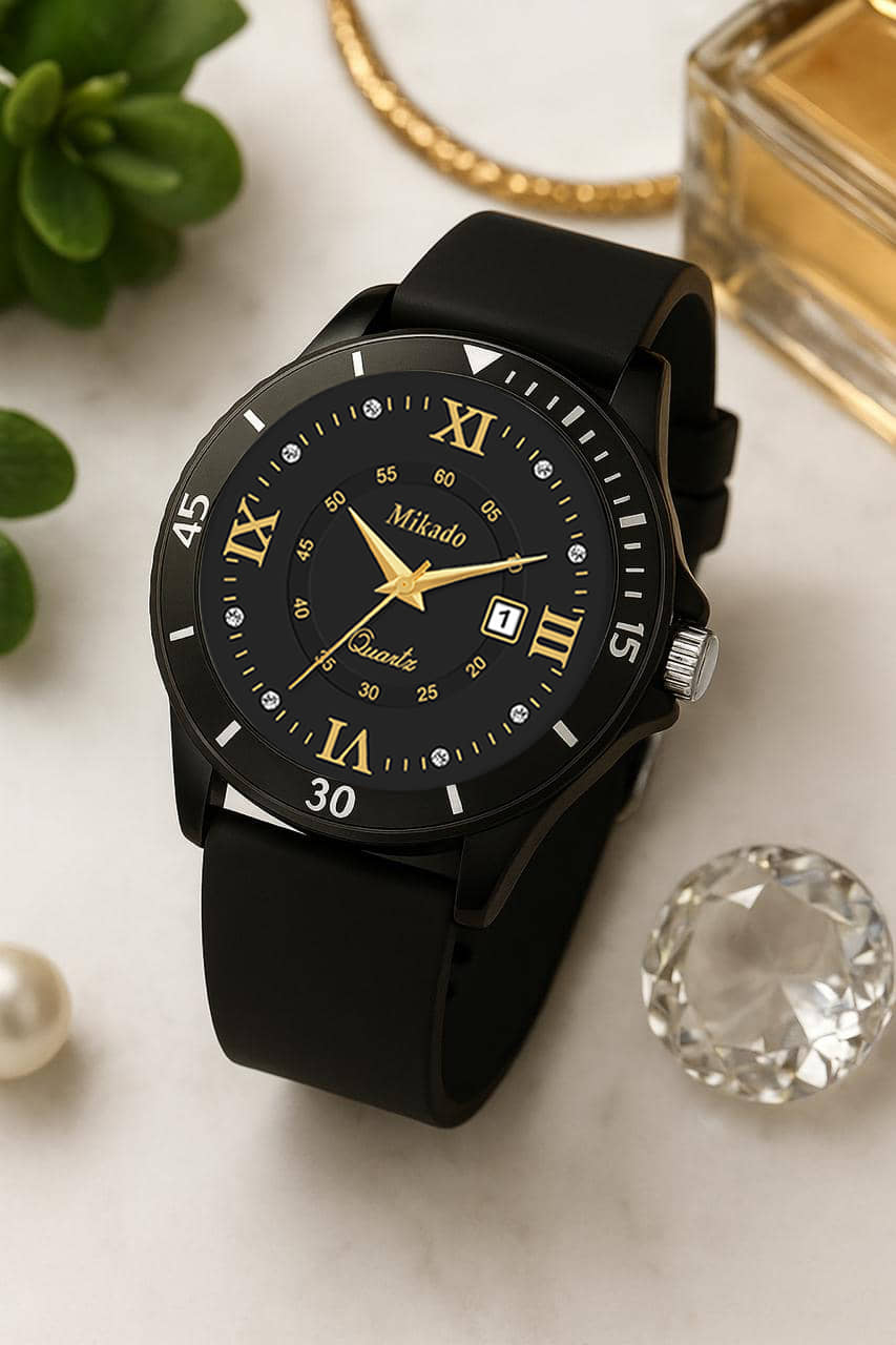 Mikado Black Silicon Analog Men's Watch