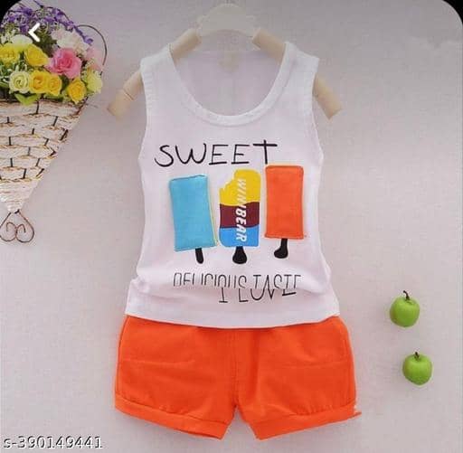 ODIMENT Pack of 1 Girls Cotton Blend T-shirt & Shorts ( Multicolor )