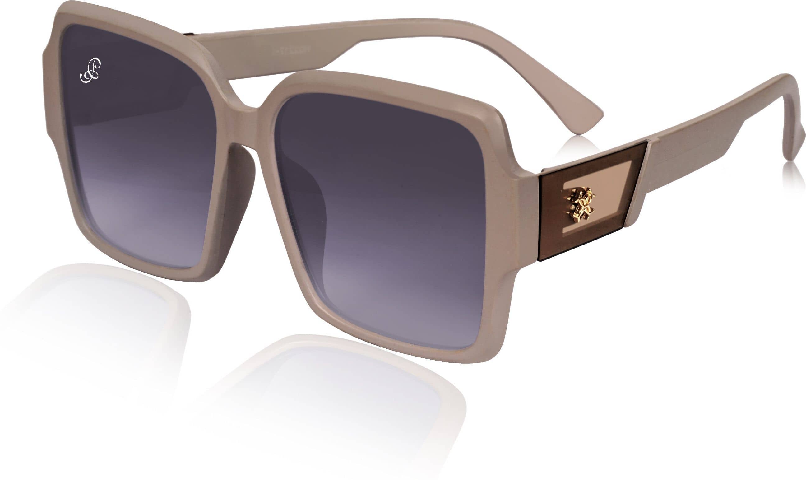 PIRASO Beige Oversized Sunglasses ( Pack of 1 ) - Sunglasses | Buy online on ZillyBuy